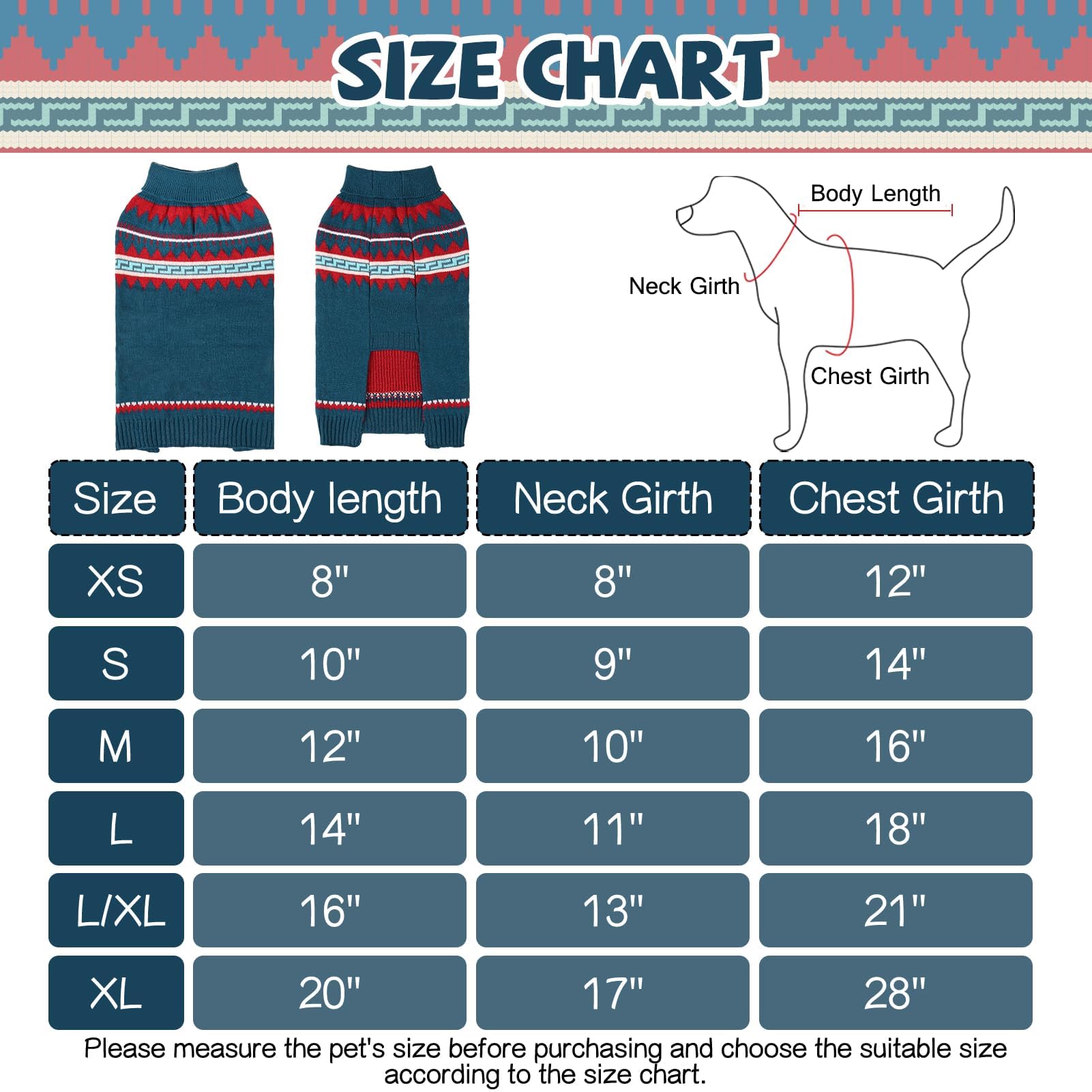 Bingpet Christmas Dog Sweaters For Winter,Turtleneck Classic Knit Dog Sweaters For Small Medium Large Dogs,Nblue Knitted Holiday