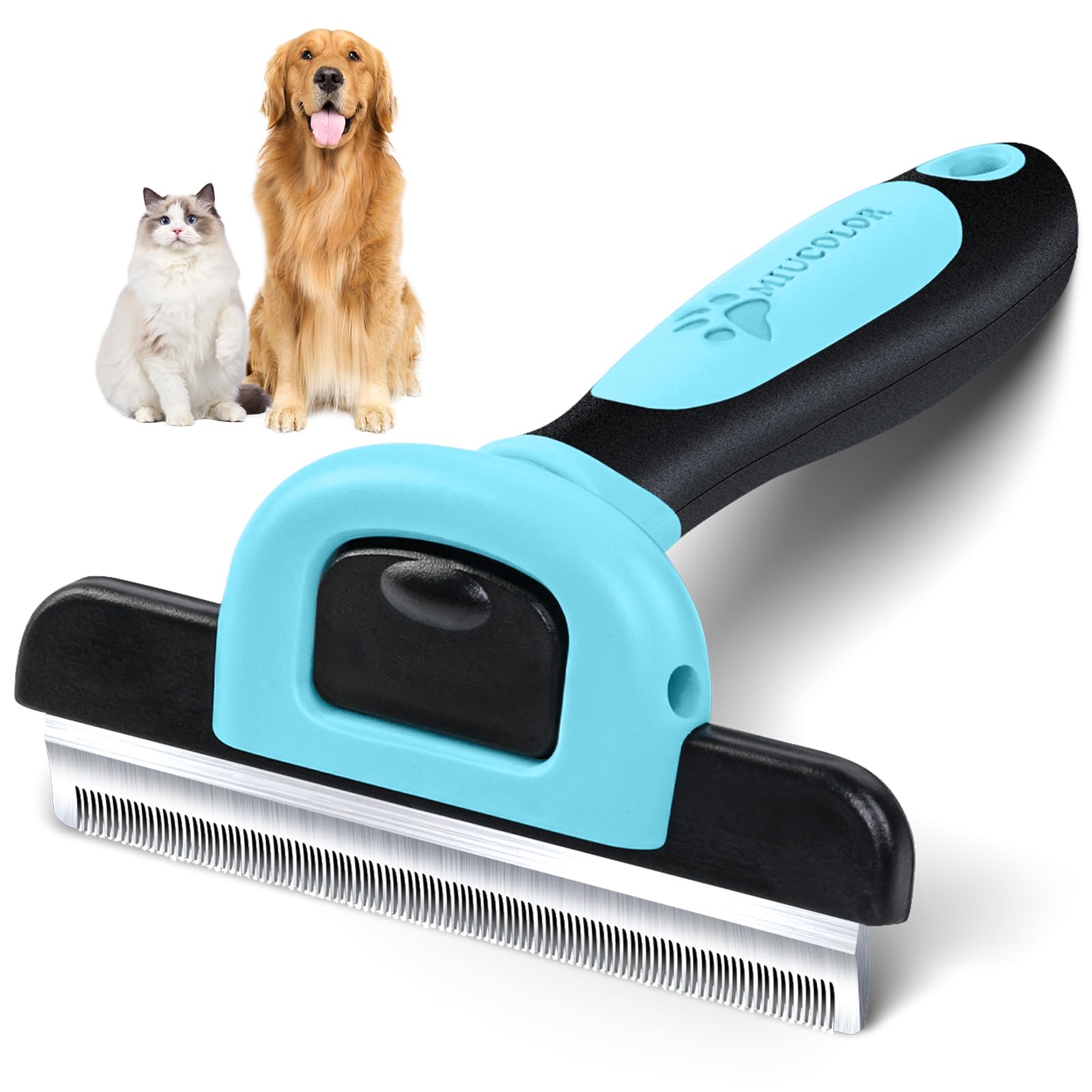 Miu Color Pet Grooming Brush, Deshedding Tool For Dogs & Cats, Effectively Reduces Shedding By Up To 95% For Short Medium And Long Pet Hair
