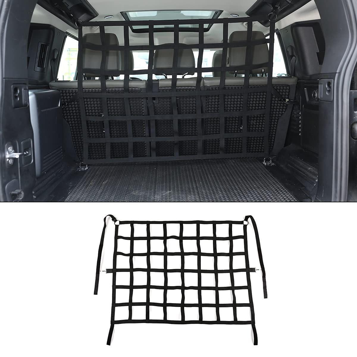 Cheya Pet Restraint Net Dog Fence Car Backseat Divider Vehicle Gate Cargo Area Travel Trunk Mesh Net Screen For Land Rover Defen
