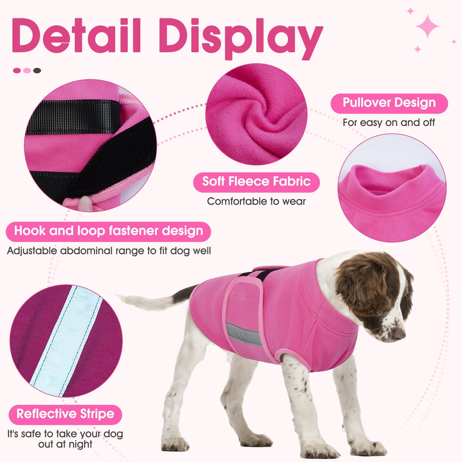 Nanaki Fleece Vest Cold Winter Sweatshirt, Soft Sweater Jacket, Adjustable Pullover, Warm Clothes, Fall Plush Coat For Dogs And