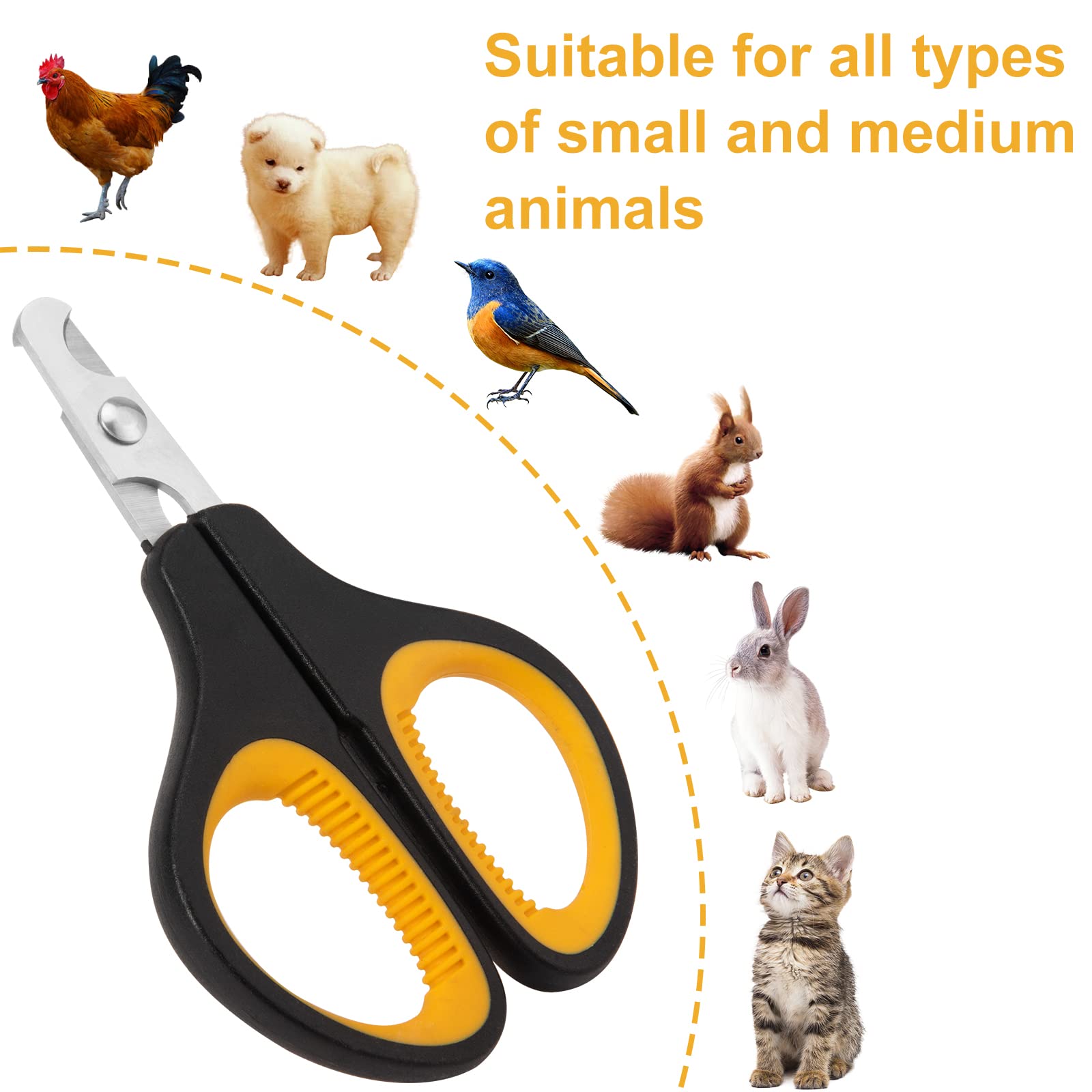 Cat Nail Clipper, Premium Dog Nail Clippers Trimmers Cat Claw Pet Nail Clippers Professional Ergonomic Anti-Slip Small Animals G
