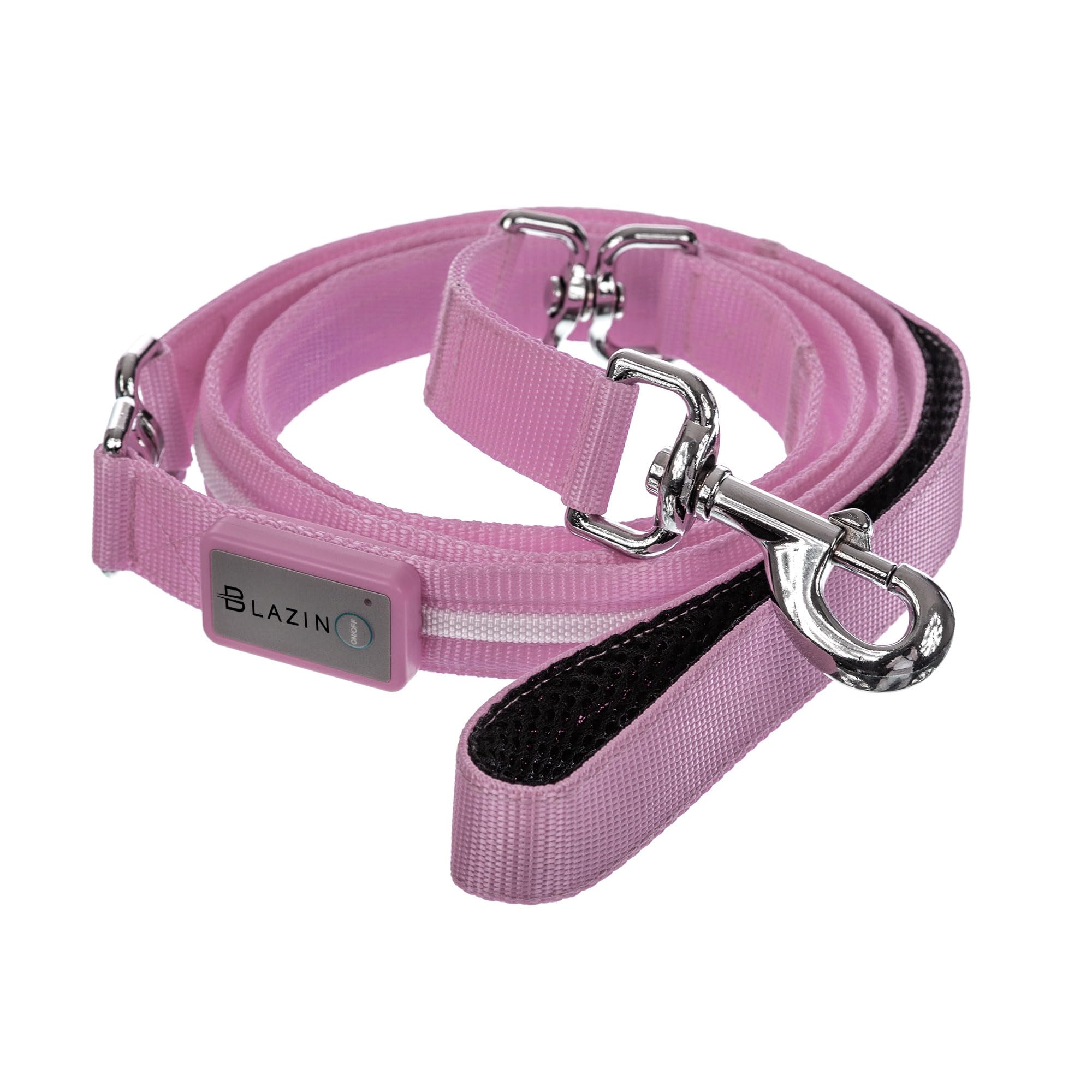 Blazin Light Up Led Dog Leash - 1,000 Feet Visibility - Usb Rechargeable, Waterproof, Glow In Dark - 6 Foot, Lavender