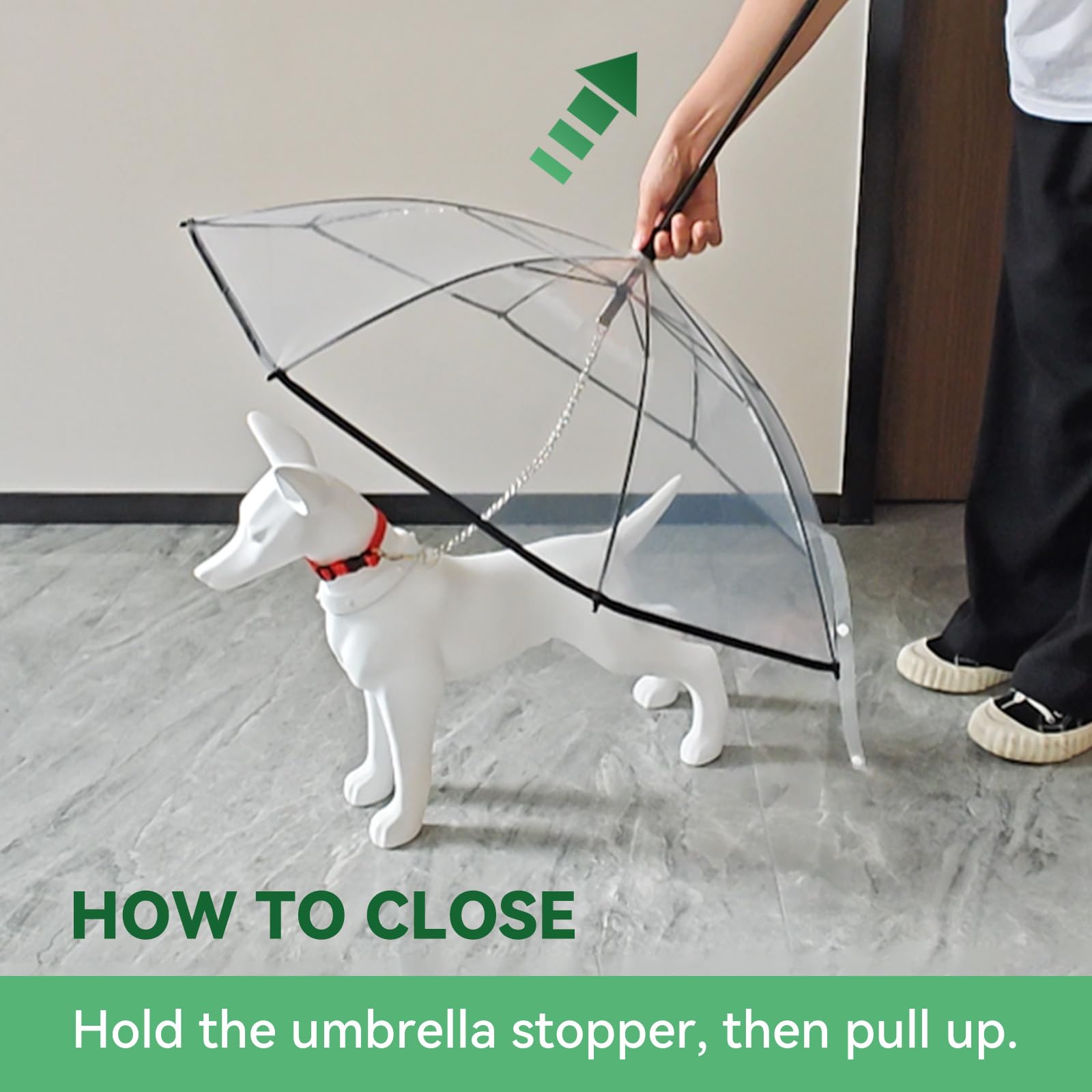 Lesypet Dog Umbrella With Leash For Small Pets, Umbrella For Dogs Fits 20” Back Length Pets