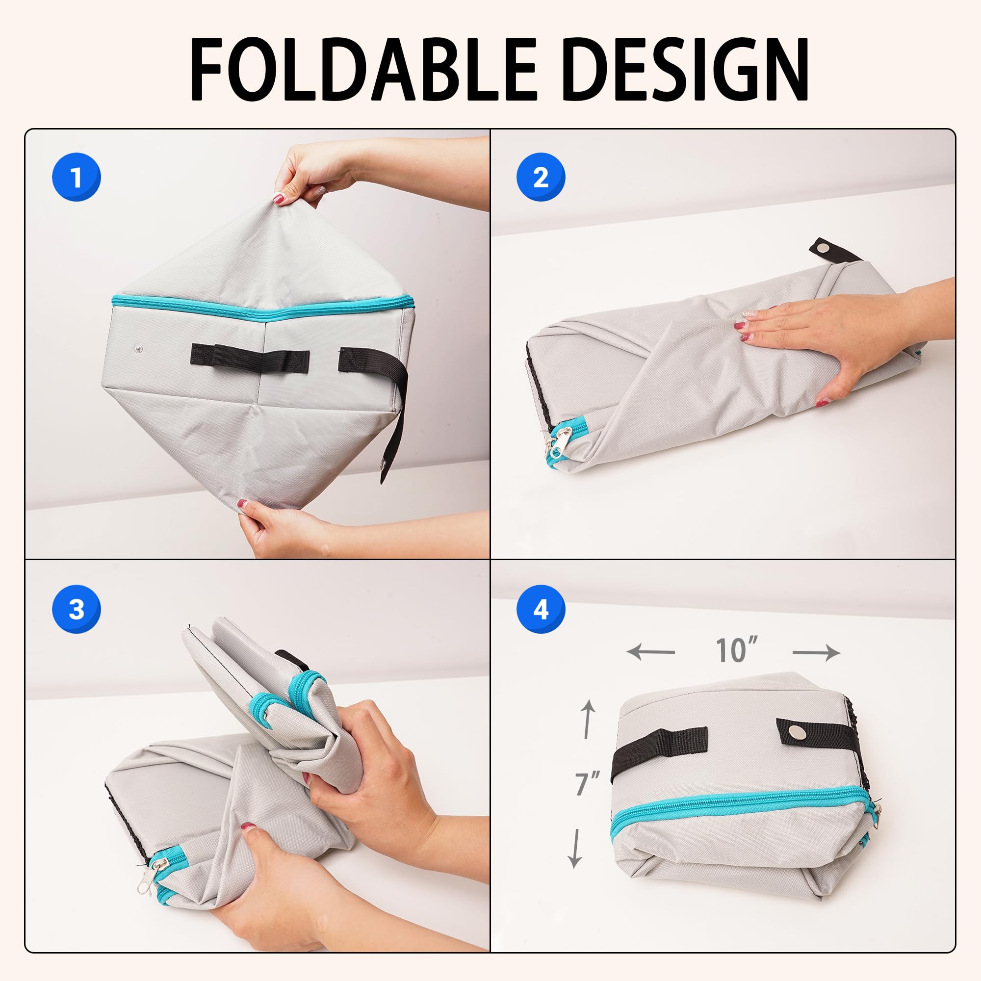 Petkaray Travel Litter Box, Cat Portable Litter Box, Foldable Travel Kit For Cats In Car, Includes Replacement Liner With Collap