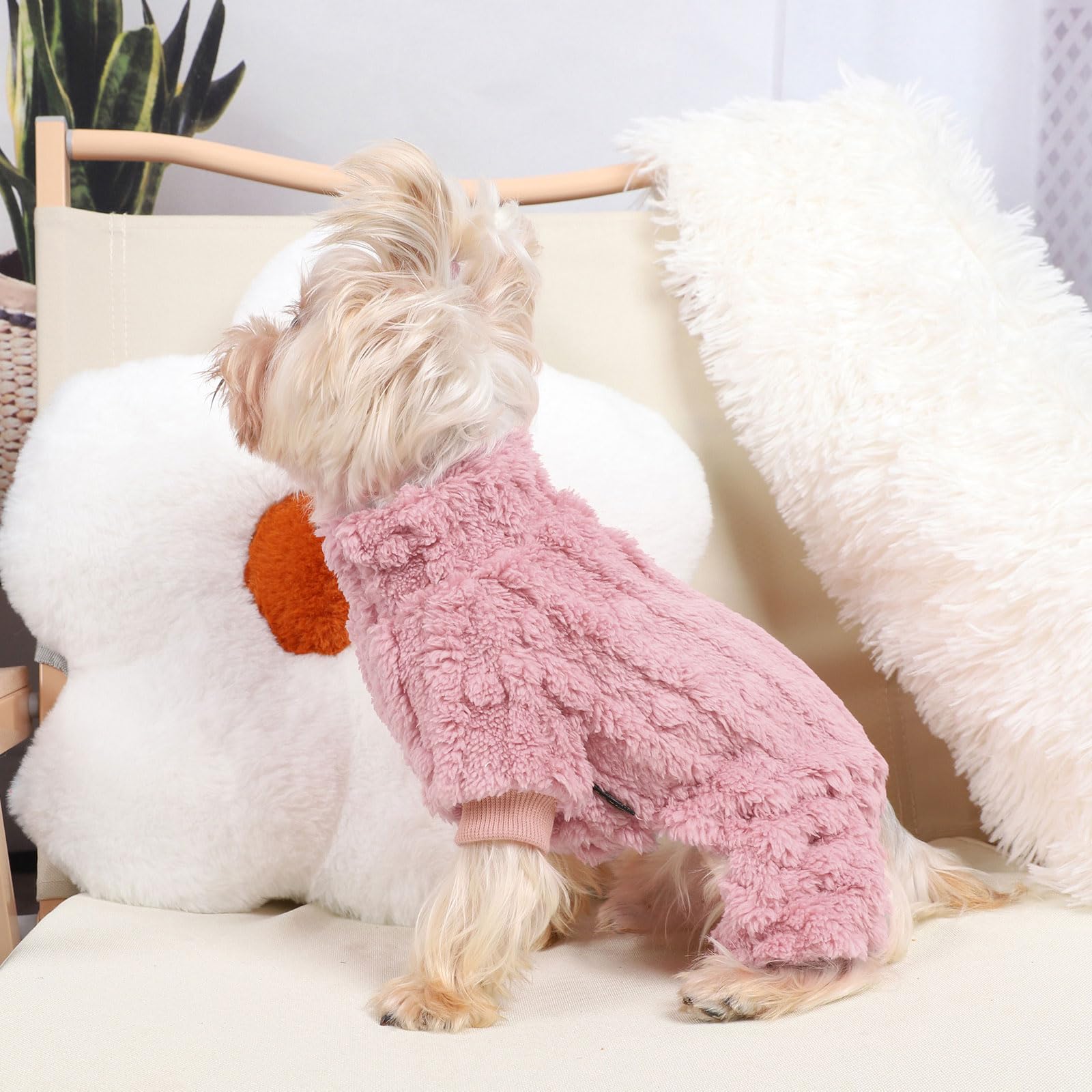 Kosiyi Dog Sweaters For Small Dogs Girl Boy Dog Clothes, Dog Sweater Fall Winter Turtleneck Pullover Chihuahua Thick Warm Dog Pa