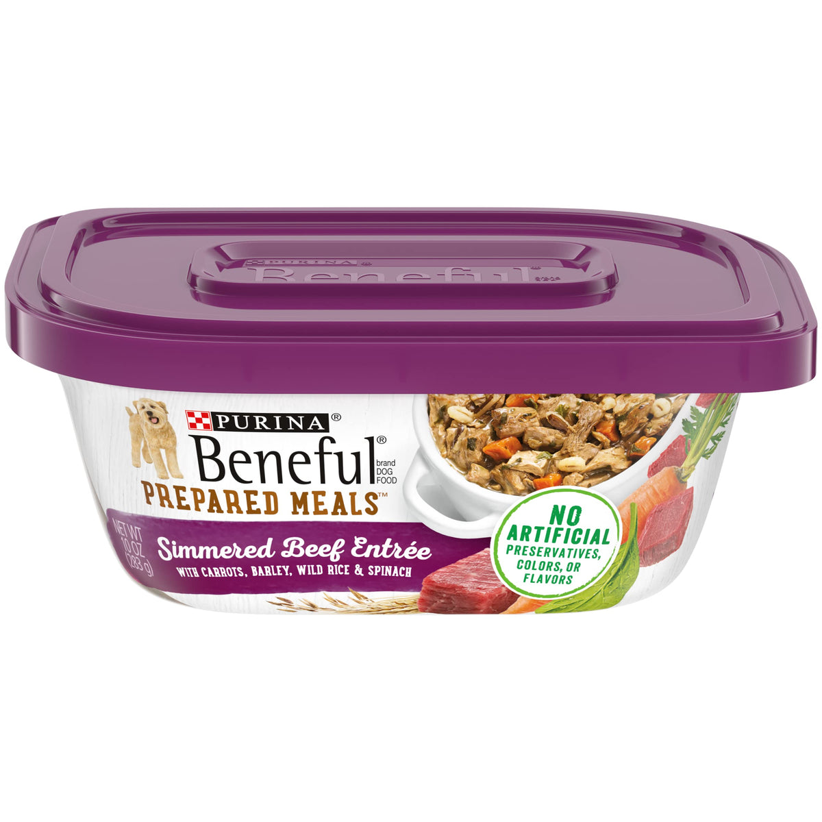 Purina Beneful Gravy Wet Dog Food, Prepared Meals Simmered Beef Entree - (8) 10 Oz. Tubs