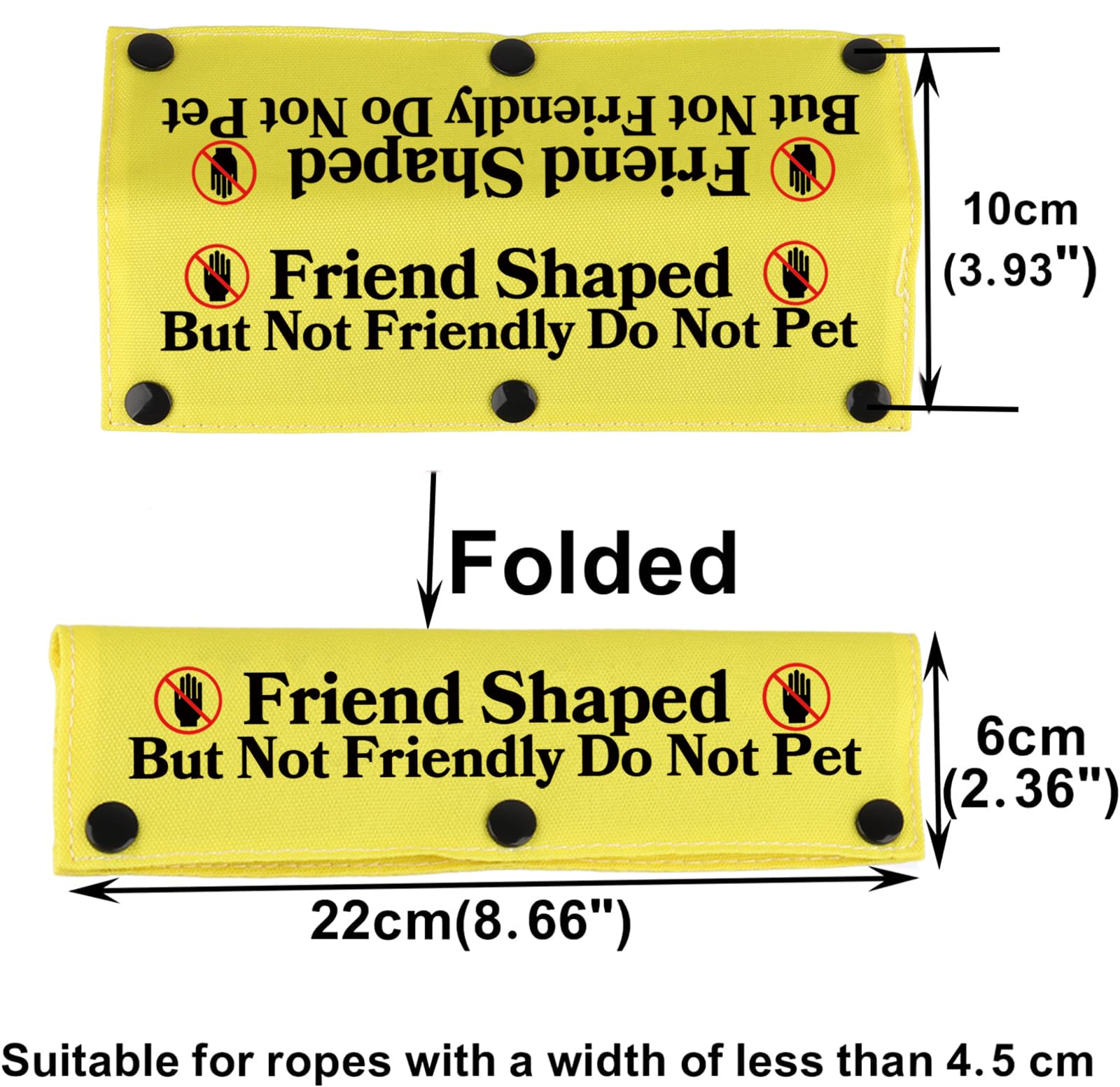 Funny Dog Leash Sleeve Friend Shaped But Not Friendly Dog Leash Wrap Sleeve Alert Tag Pet Birthday Gift (Friend Shaped-Ye Sleeve