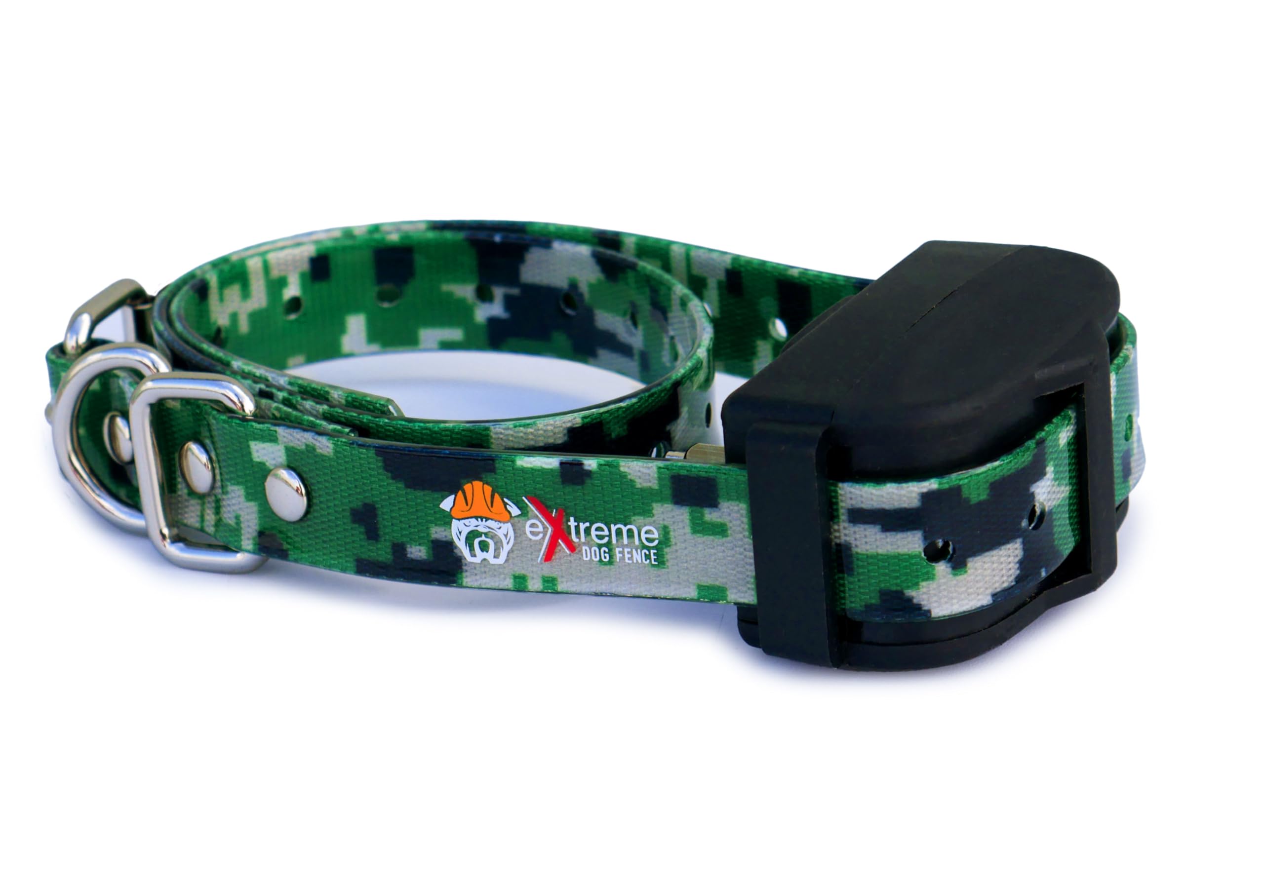 Camo 3/4'' Heavy Duty Tpu Coated Nylon Replacement Dog Collar Strap With Metal Buckle For Shock, Bark And Electric + Containment