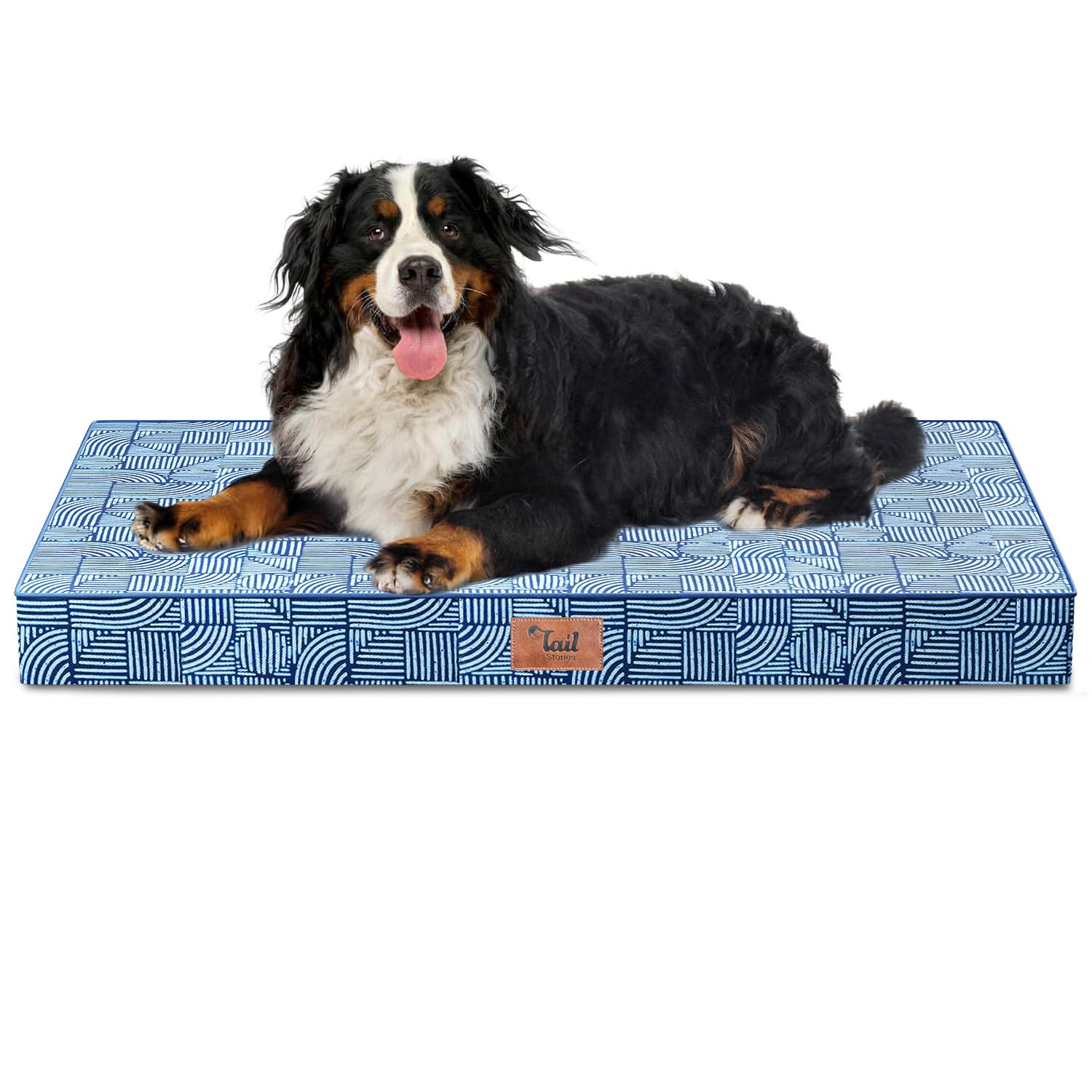 Tail Stories Outdoor Extra Large Dog Crate Bed, XXL Waterproof Dog Bed for Giant Breeds Dogs, 47x29 Inch Orthopedic Egg Crate Fo
