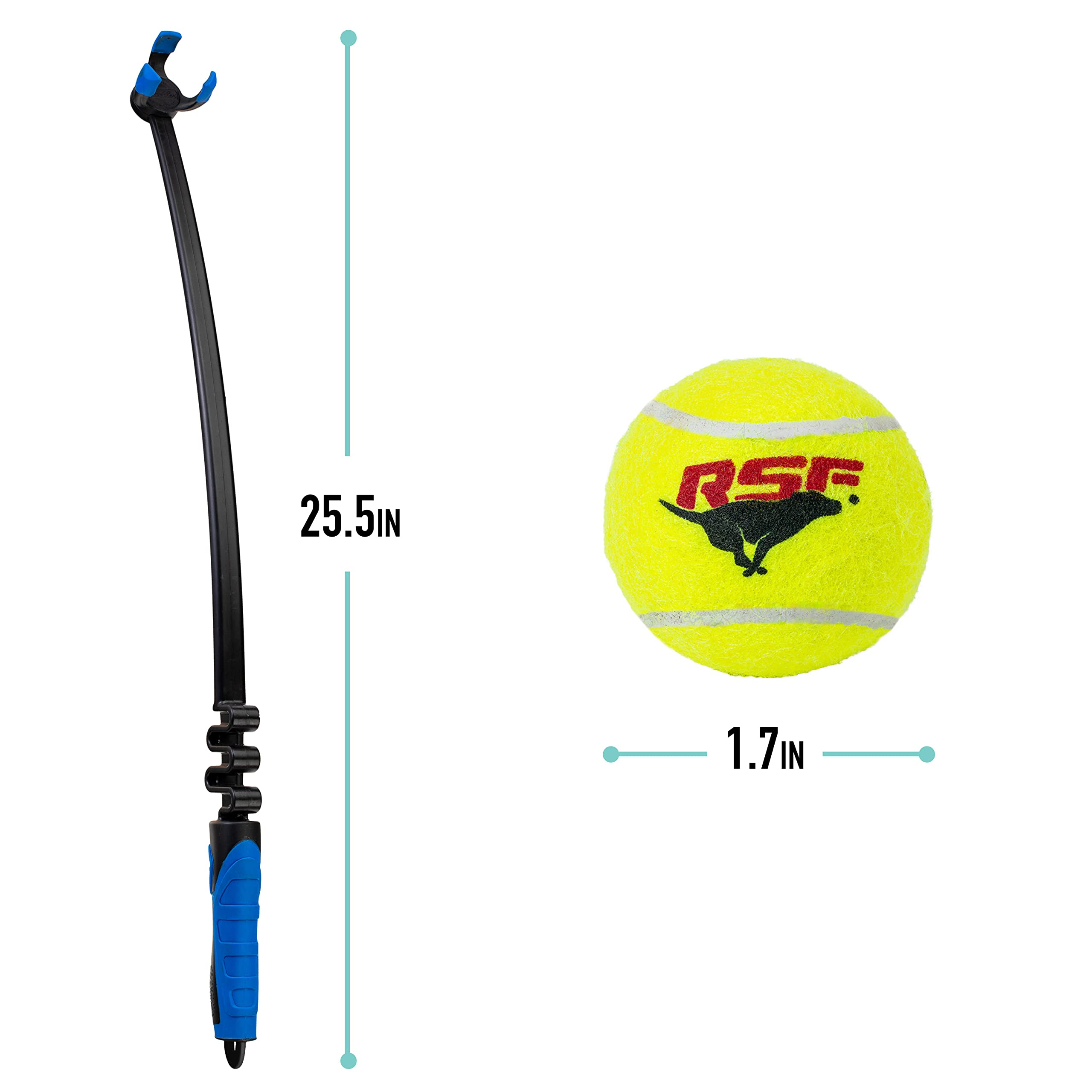 Franklin Pet Supply Tennis Ball Launcher for Dogs - Durable, Blue/Black, Model 90100Z, Perfect for Large & Small Dogs