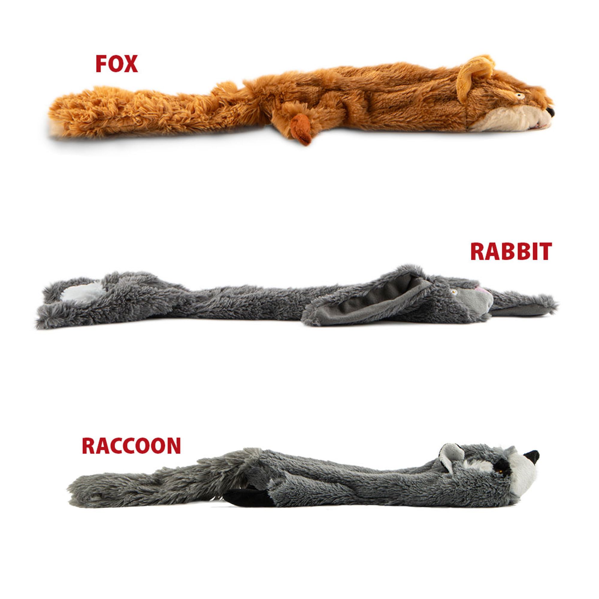 Jeffers Pet Thinnies Unstuffed Squeaker Dog Toy - 21'' Plush Raccoon, Flat Stuffing Free Chew Toy For Small, Medium & Large Dogs