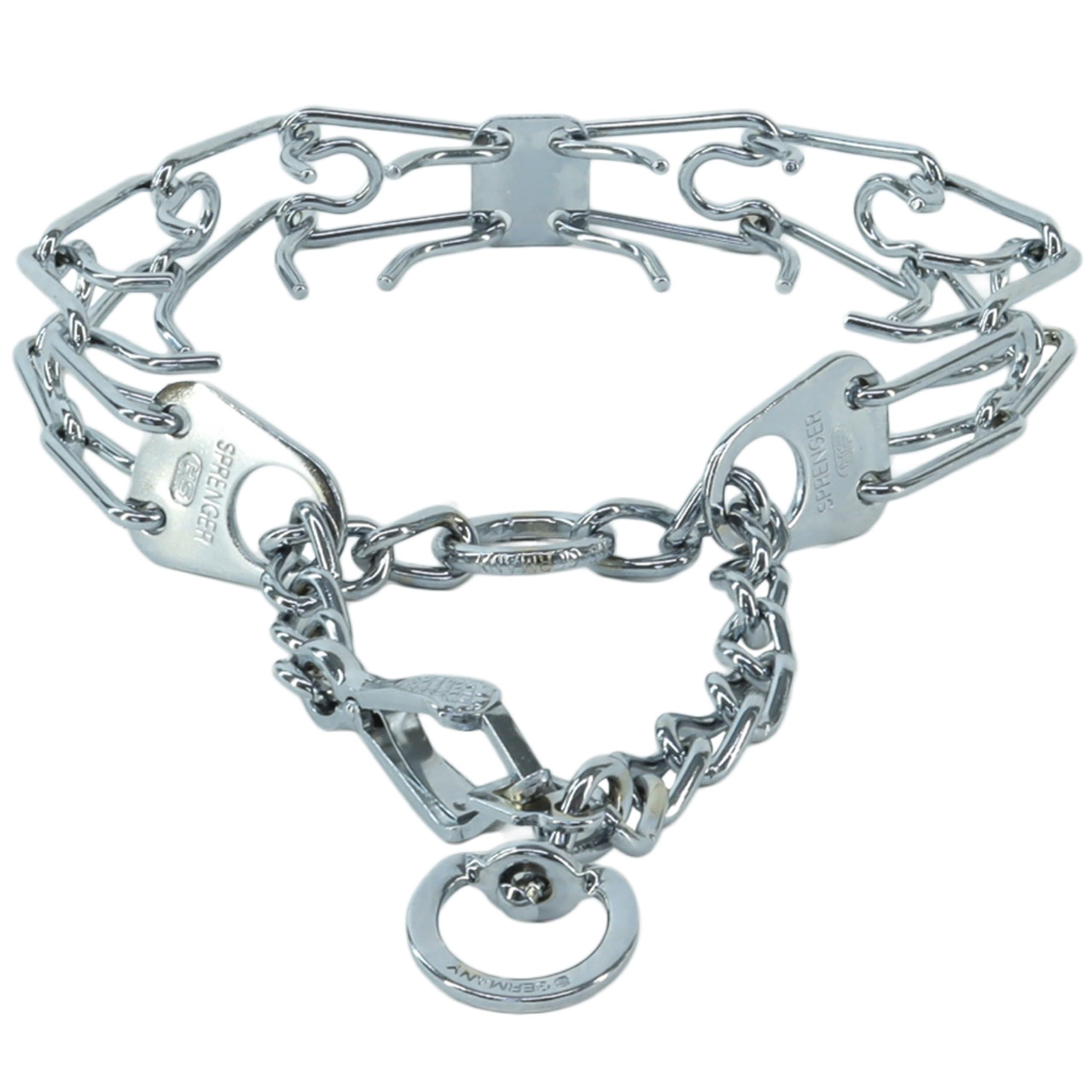 Herm Sprenger Prong Dog Collar 3.0 Mm X 21-22 Inches Chrome Plated Steel Training Pinch Collar For Dogs Neck Size Up To 18 Inches