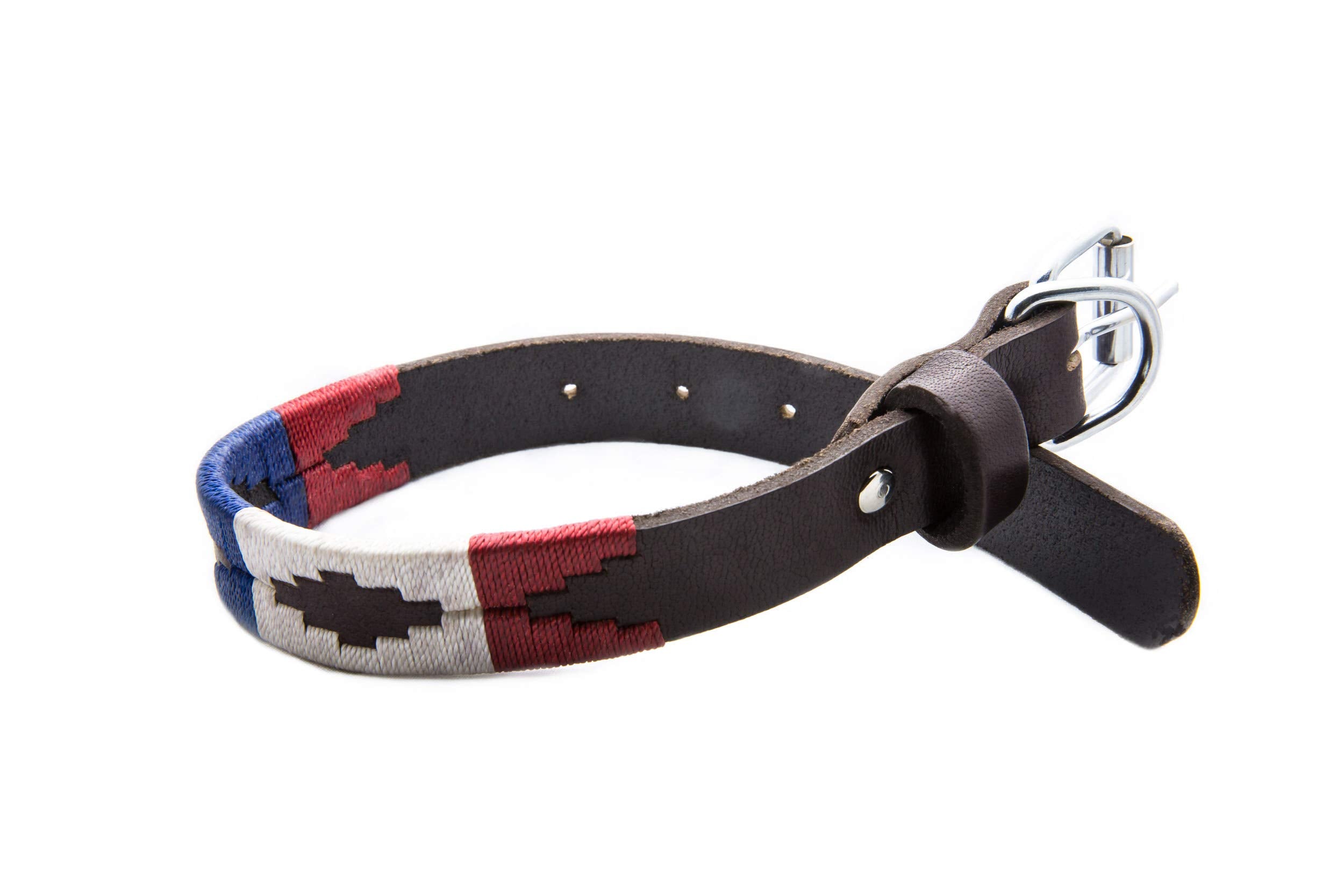 Gaucho Goods Soft Leather Dog Collar - The Patriot (L)