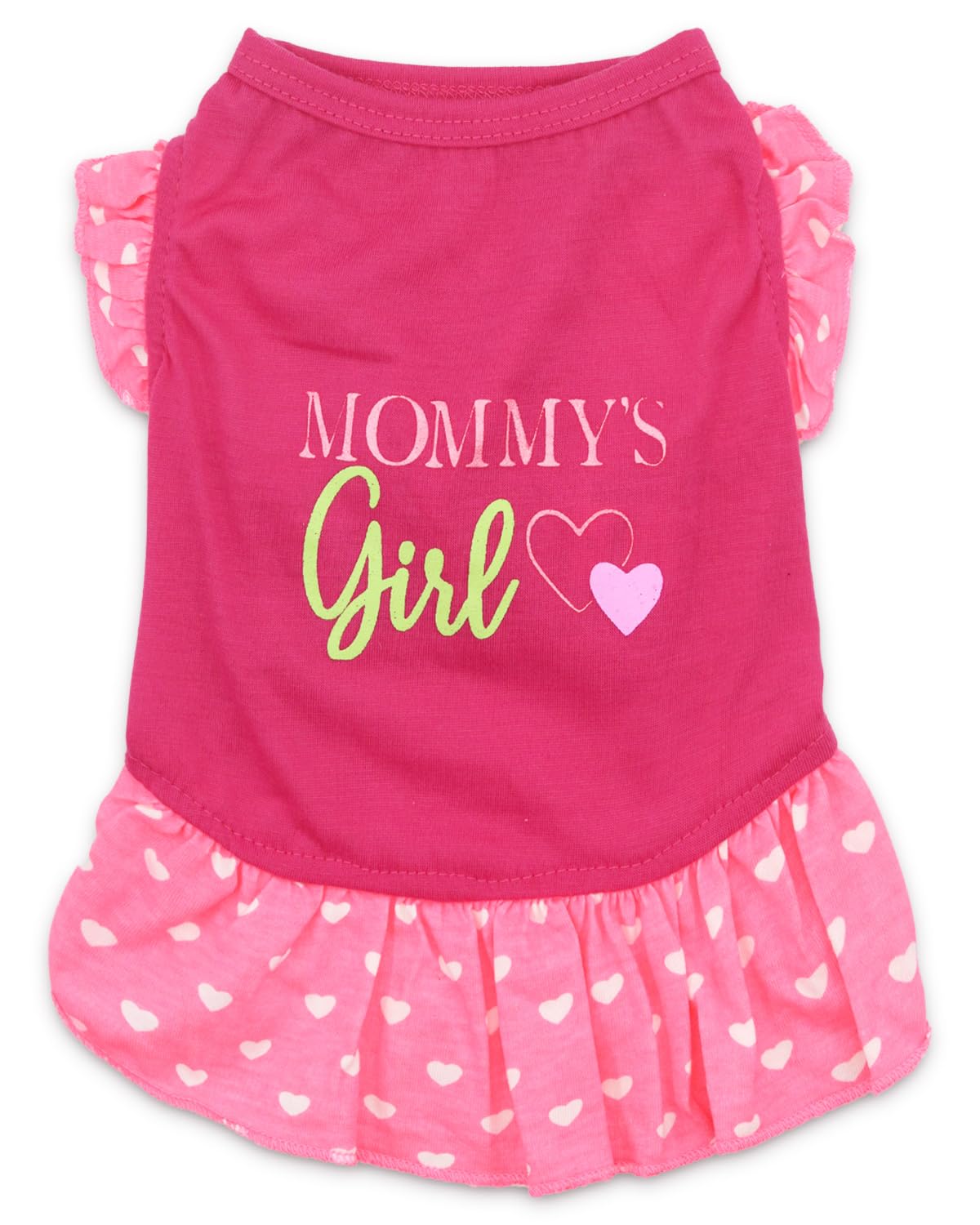 Cute Small Girl Dog Clothes Dogs Dresses For Girls Puppy Dress For Female Small Dogs With Mommy'S Girl Print, Xs