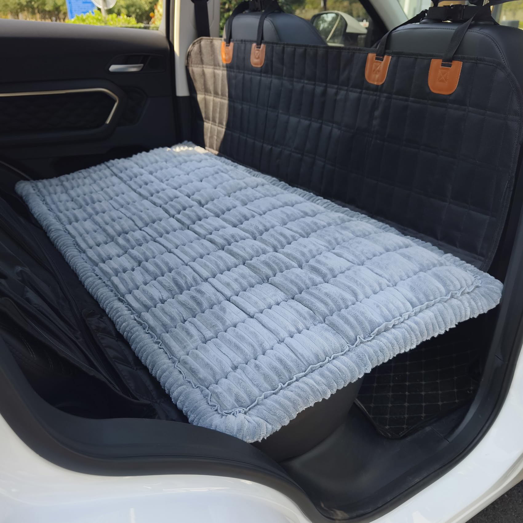 HOMEREFROM Dog Bed for Car, Backseat Pet Bed Mat, Dog Seat Cover for Car Back Seat, Non-Slip Travel Pet Mat, Fit for Backseat Ex