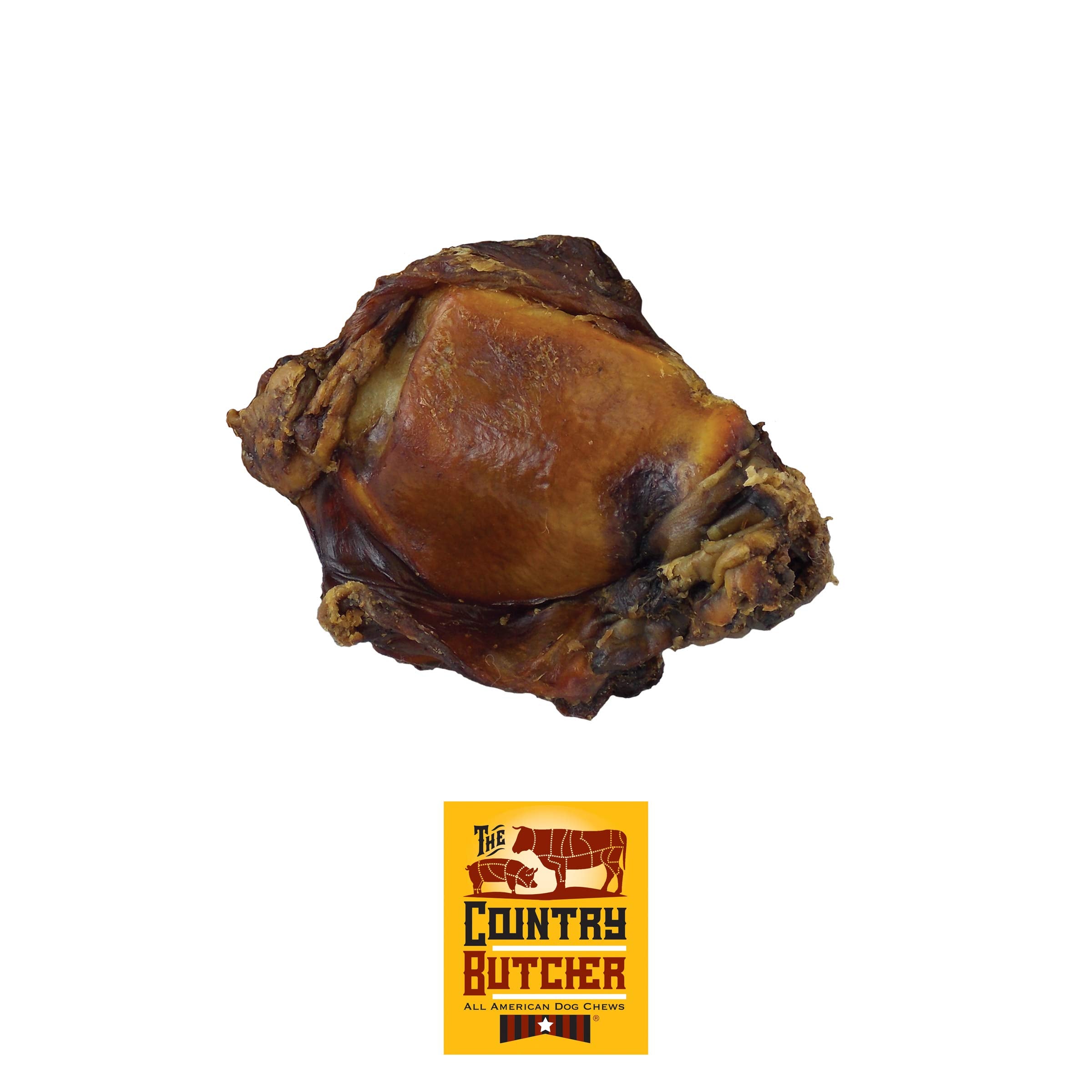 THE COUNTRY BUTCHER Beef Knee Caps Dog Bones for Aggressive Chewers, Large and Medium Breed Dog Treat, Natural, Tough, Chew Toy,