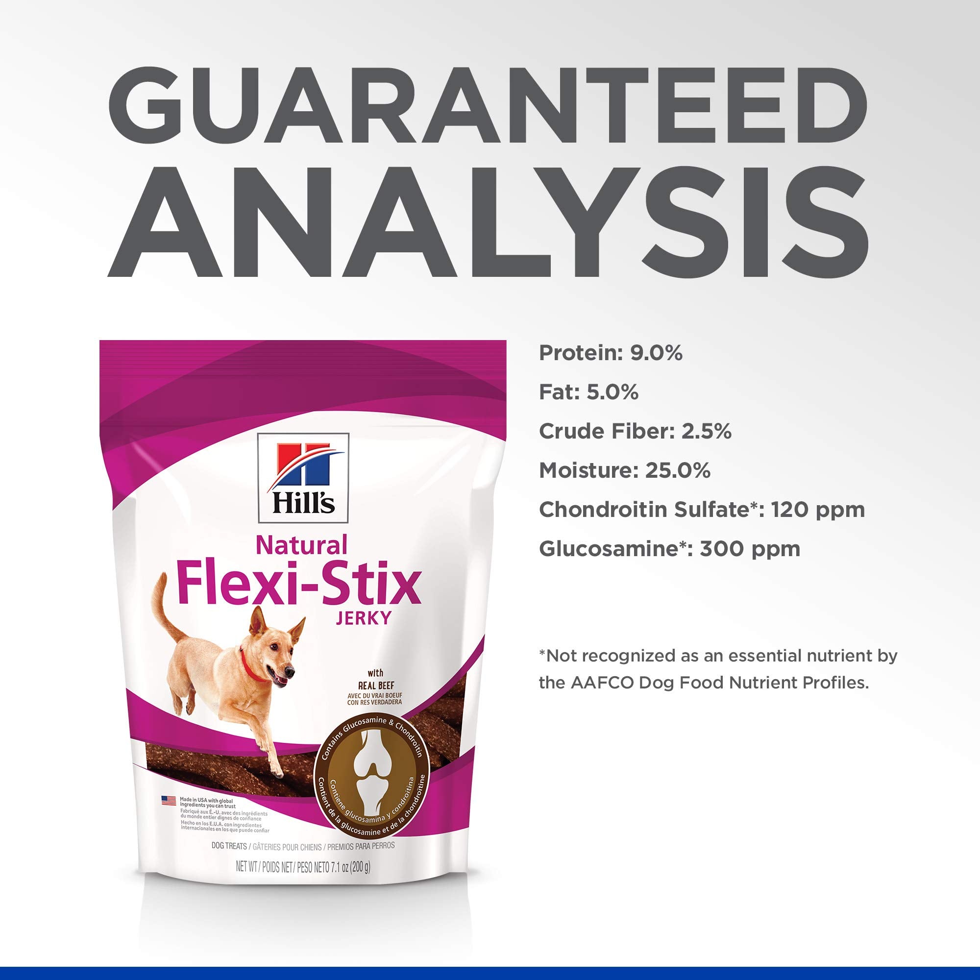 Hills Natural Flexi-Stix Jerky, All Life Stages, Great Taste, Dog Treats, Beef, 7.1 oz Bag