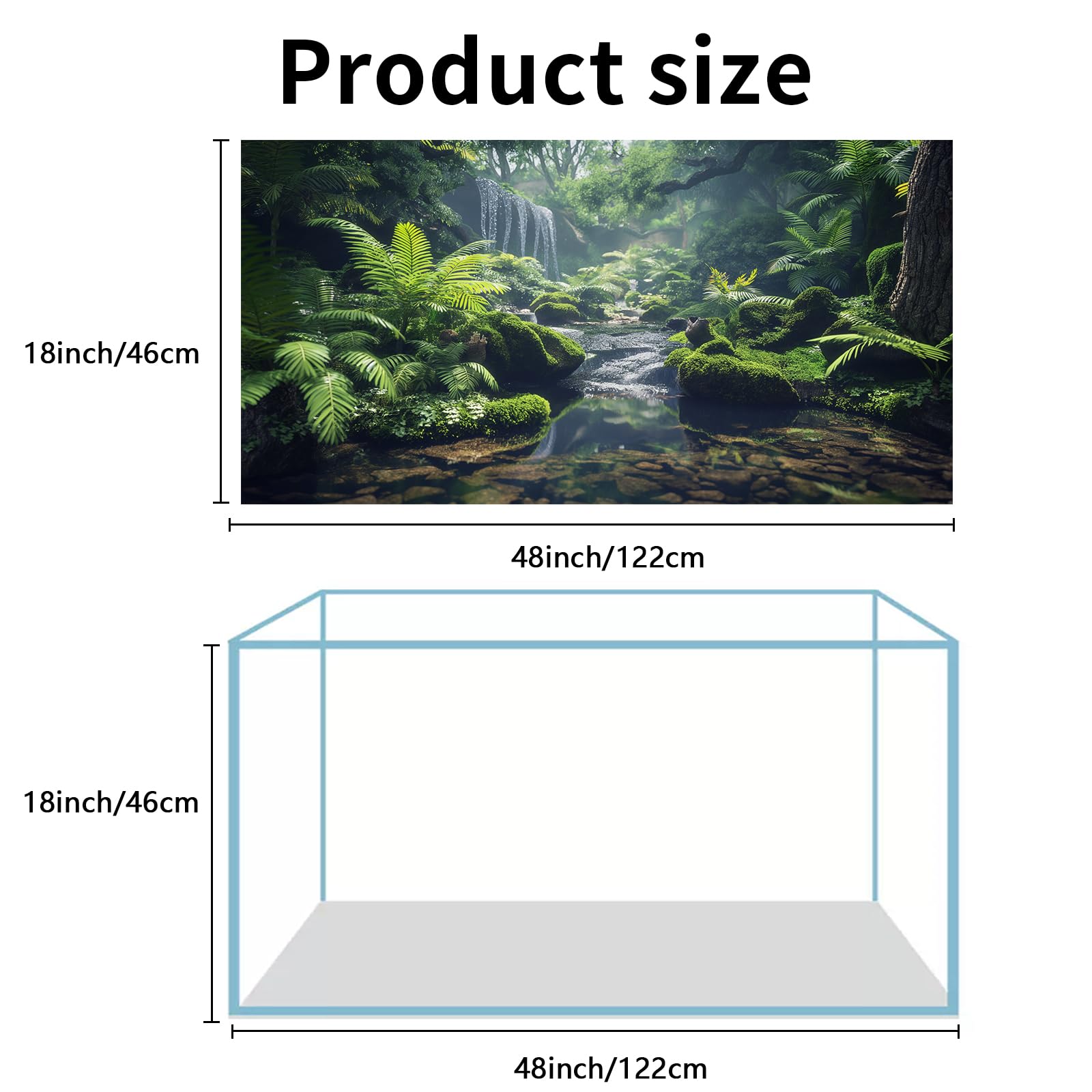 COMSUN 3 Pack Terrarium Background, 48x18 inches Polyester Reptile Background, Cloth Terrarium Backgrounds, Gobi Sunshine Cactus