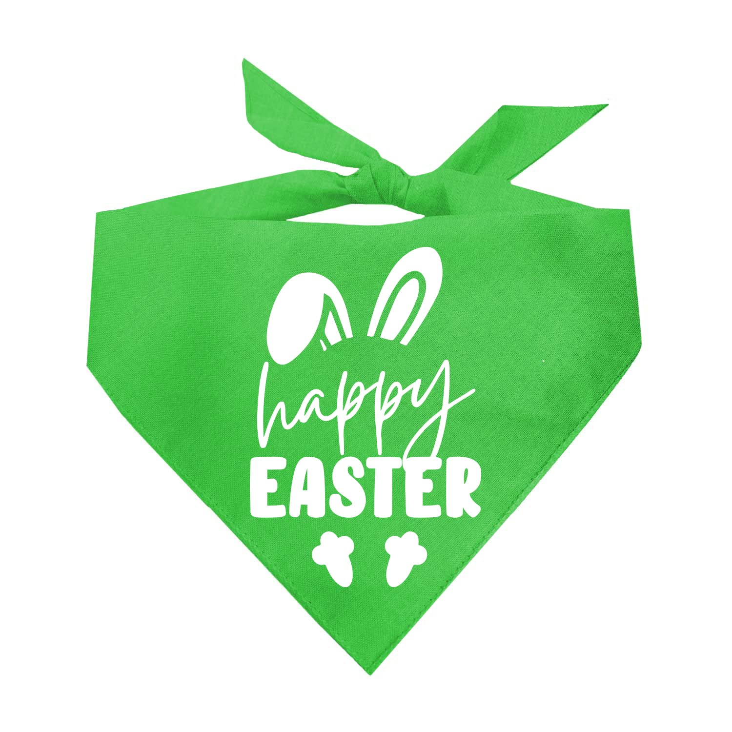 Happy Easter With Bunny Dog Bandana | 100% Cotton | Made In Usa | Easter Bunny | Spring | Egg Hunt | Cute & Funny | Photoshoot P