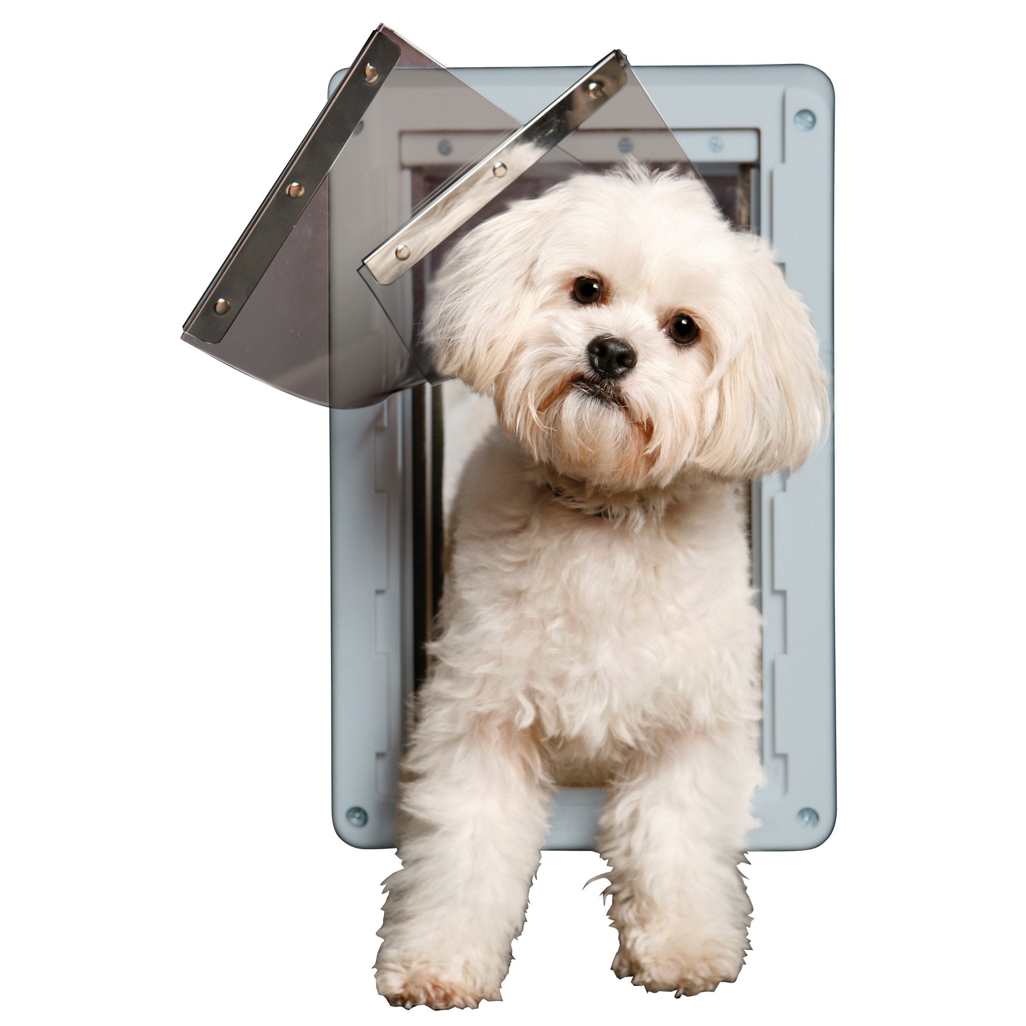 Ideal Pet Products Designer Series Ruff-Weather Pet Door With Telescoping Frame, Small 5'' X 9.25'' Flap Size