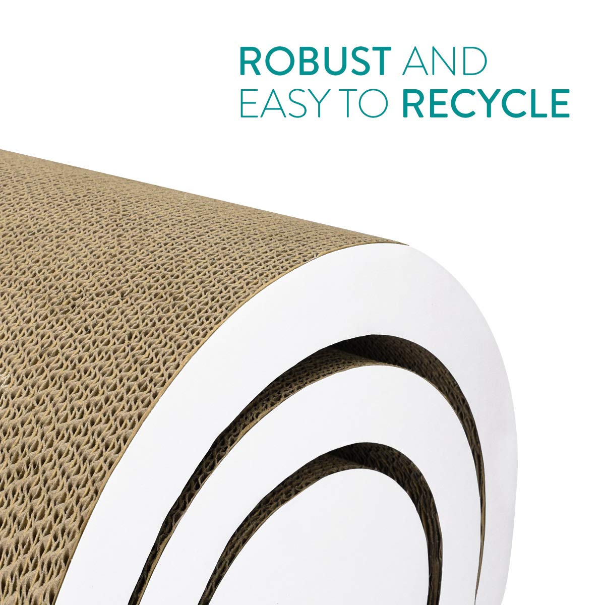 Navaris Cat Tunnel Scratcher Set (3-Pieces) - Corrugated Cardboard Paper Scratching Board Tubes And Roll Toy For Cats - Scratch, Lounge, Hide And Play