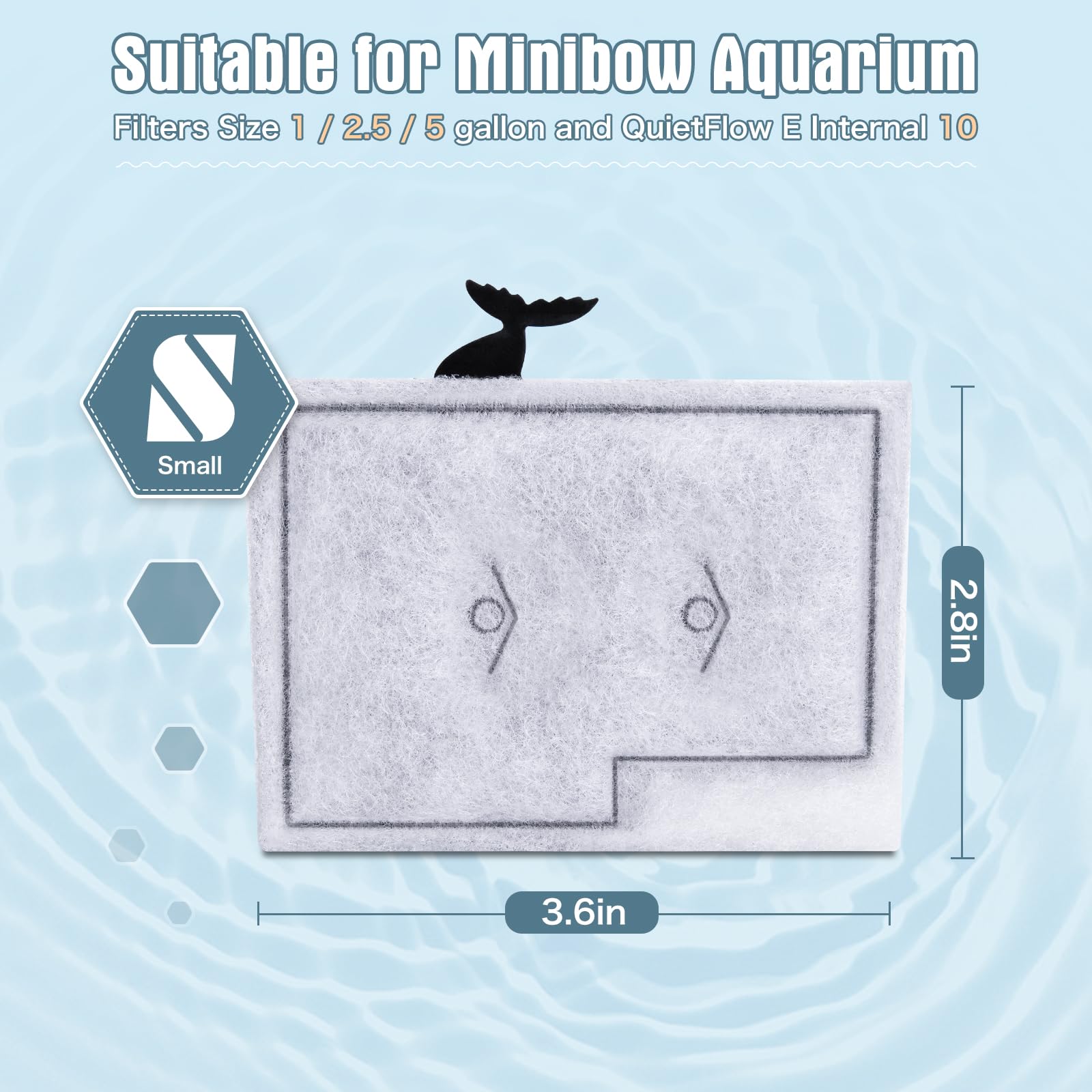 12 Packs Small Filters Cartridges Compatible With Aqueon Small Filter Carbon Filter Cartridge Compatible With Aqueon Quietflow E