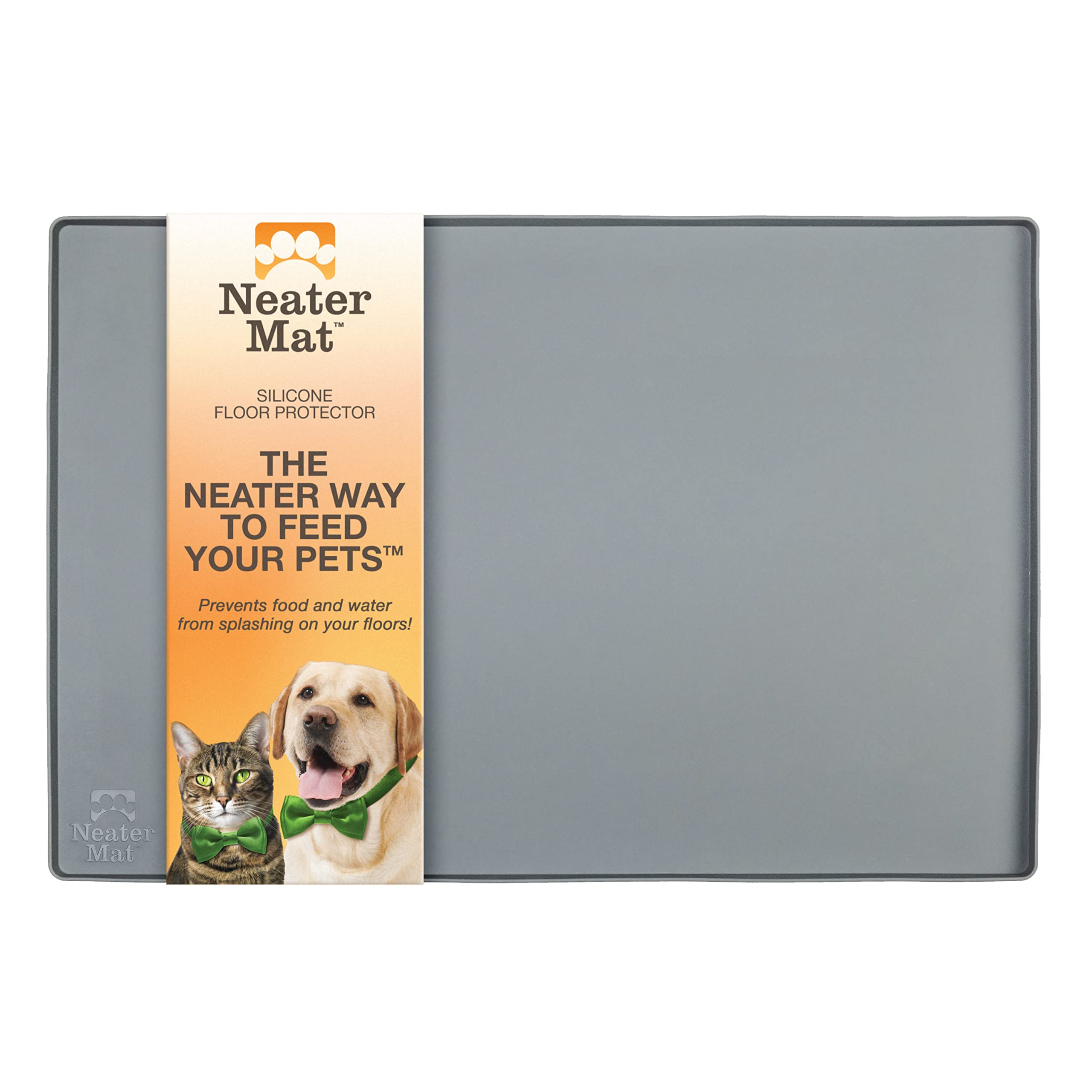 Neater Pet Brands Neater Mat Pet Mats for Food and Water, Cat & Dog Bowl Mat Waterproof Silicone, Feeding Tray, Dog Food Mats fo