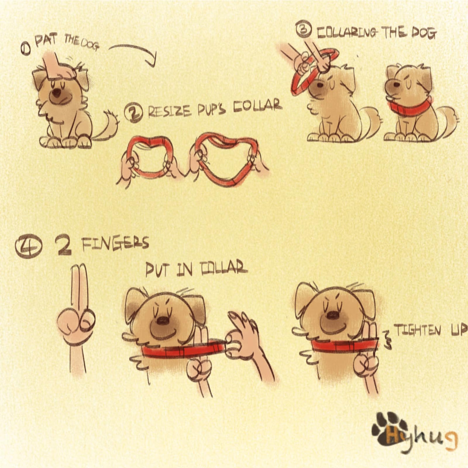 Hyhug Pets Premium Upgraded Escape-Proof Martingale Dog Collar For Puppy Daily Use Walking Professional Training - Double Ring C