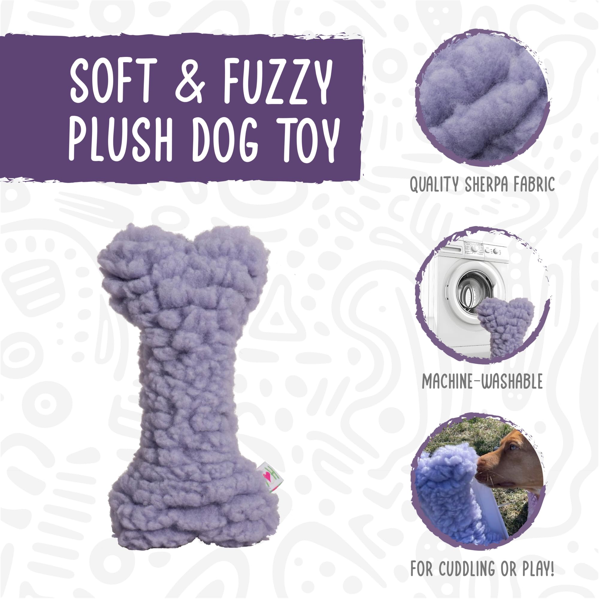 HuggleSnuffles HuggleFleece Treat Dispensing Ball - Interactive Enrichment Toys for Dogs, Dog Treat Dispenser Puzzle for Mental