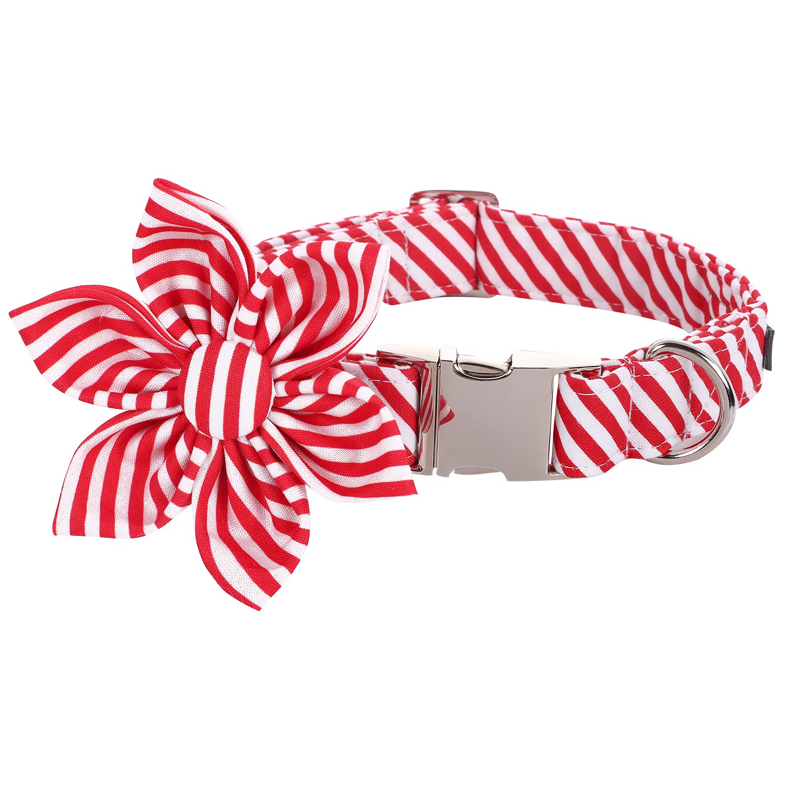 Lionet Paws Dog Collar With Flower, Soft And Comfortable, Adjustable Collar For Puppies And Cats Girl, Neck 8-12 Inches