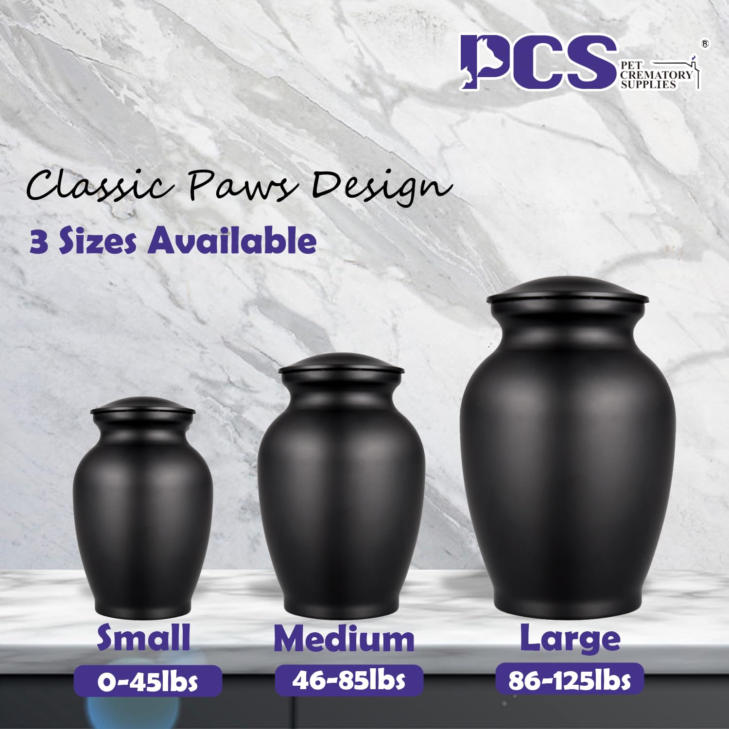 Pcs Memorial Pet Cremation Urns For Dogs Ashes, Dog Keepsake Urns For Ashes, Black Pet Urn-Medium