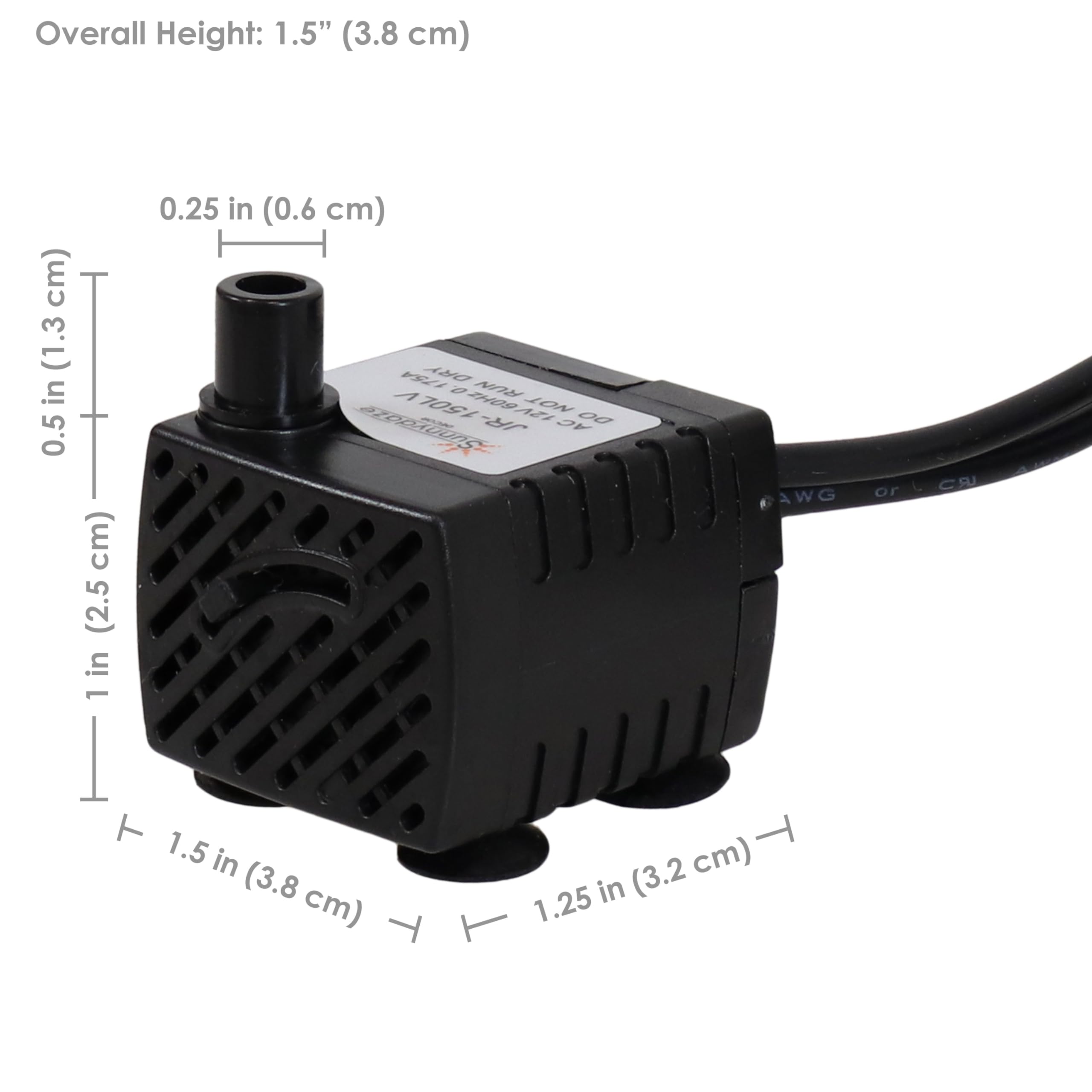 Sunnydaze 40 Gph Pump For Fountains, Aquariums, Or Bird Baths - 6-Color Led Light Ring - Transformer - 1.6-Foot Max Lift