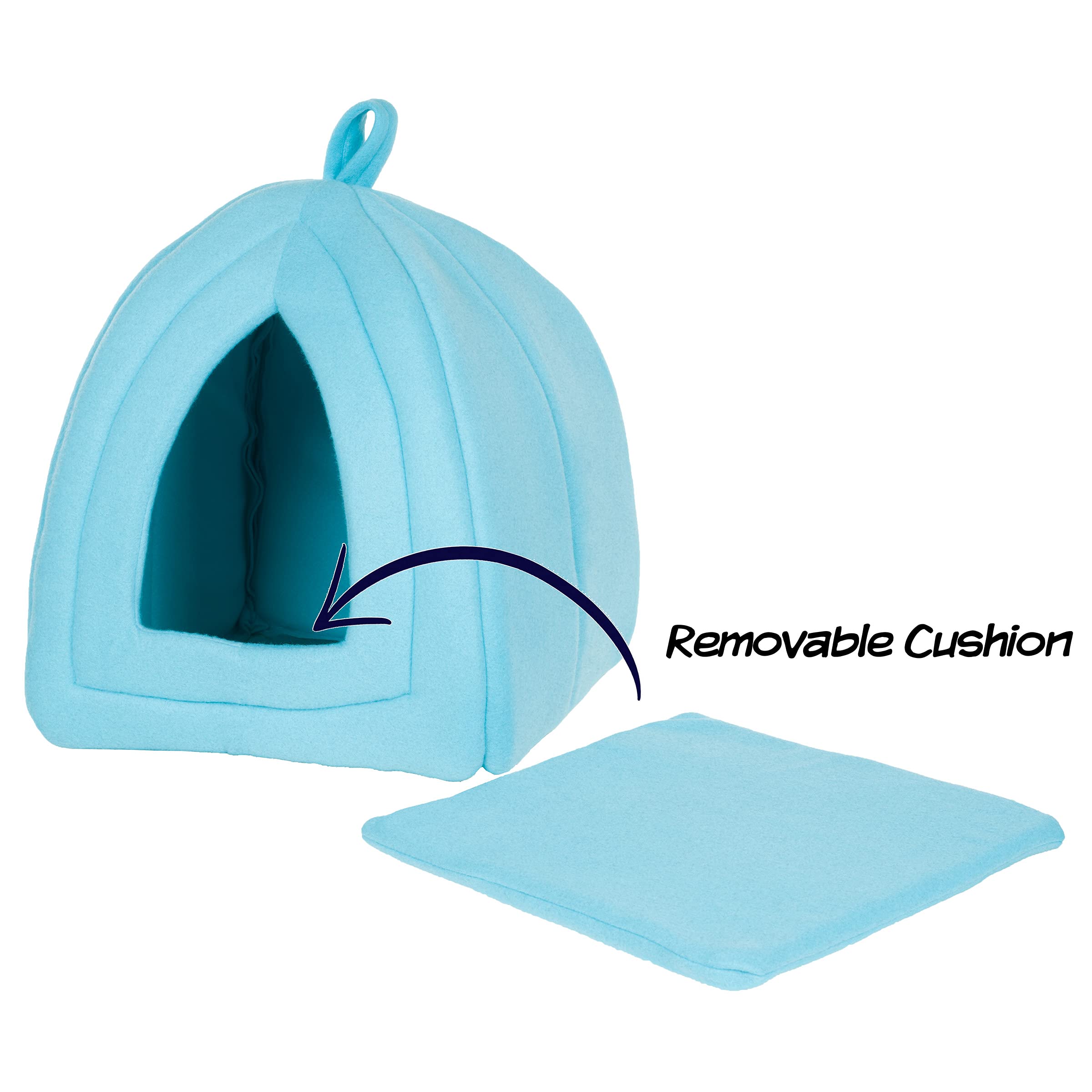 Cat House - Indoor Bed With Removable Foam Cushion - Pet Tent For Puppies, Rabbits, Guinea Pigs, Hedgehogs, And Other Small Anim