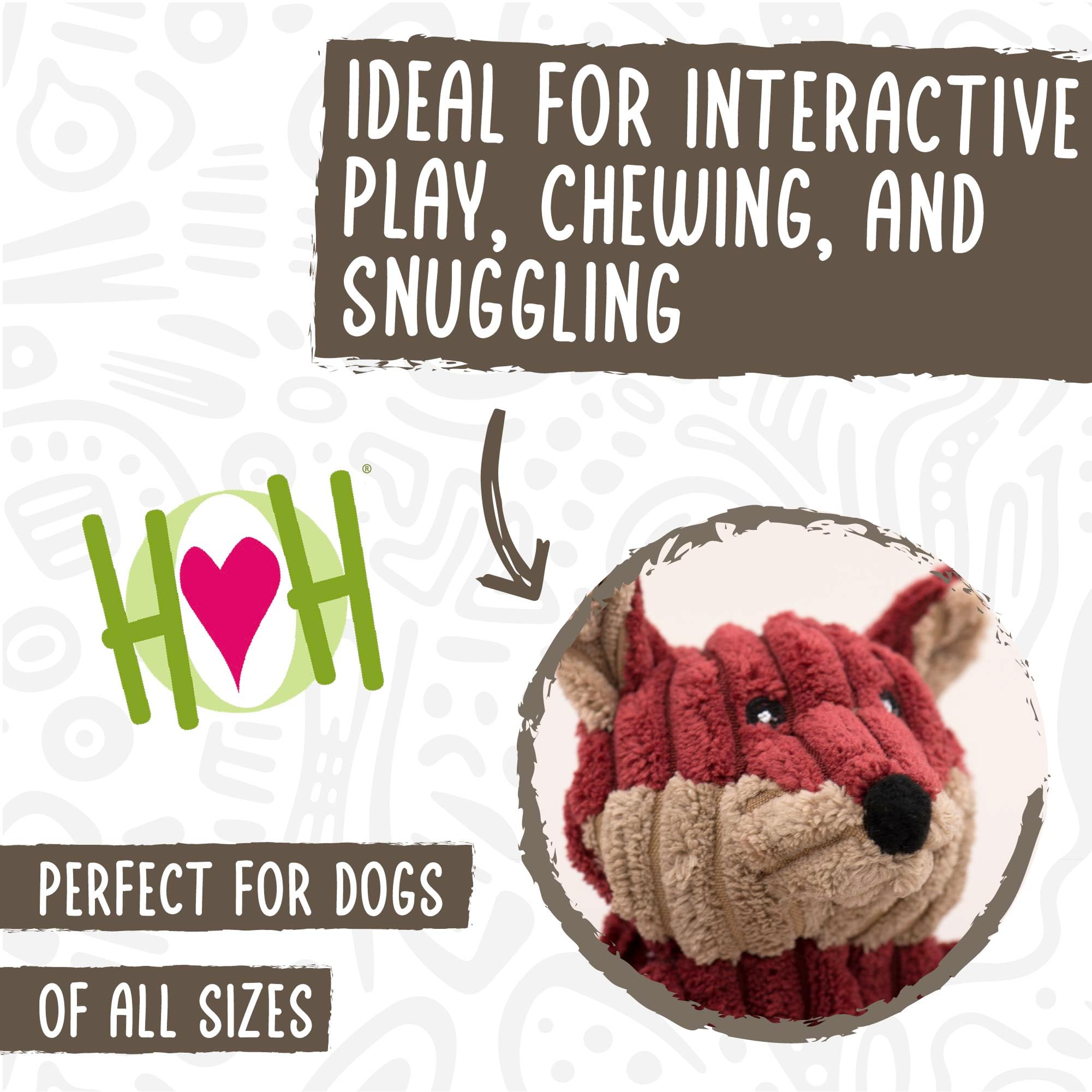 Hugglehounds Flatties - Dog Plush Toys To Keep Them Busy, Squeaky Crinkle Pet Toy For Small, Medium, & Large Dogs, Durable Stuff