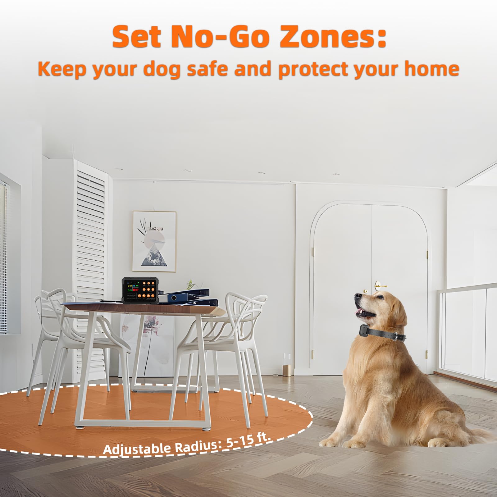 2025 Upgraded Wireless Dog Fence, Dog Training, No-Go Zone, 3-In-1 Precision Radar Electric Fence For Dogs, Coverage Up To 1 Acr