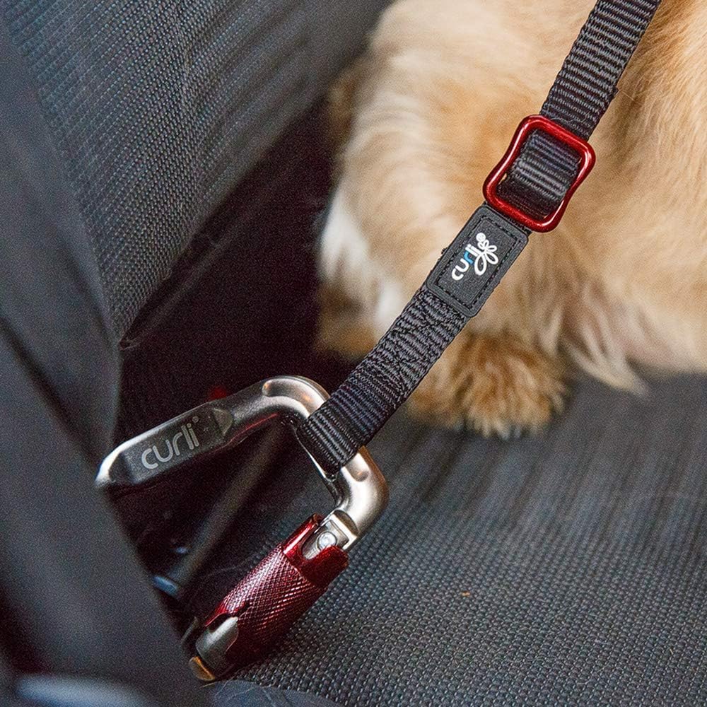 Curli Car Safety Belt Dog Car Seat Belts Nylon Extra Strong Adjustable Length Car Seat Belt For Dogs 11.8 Inch