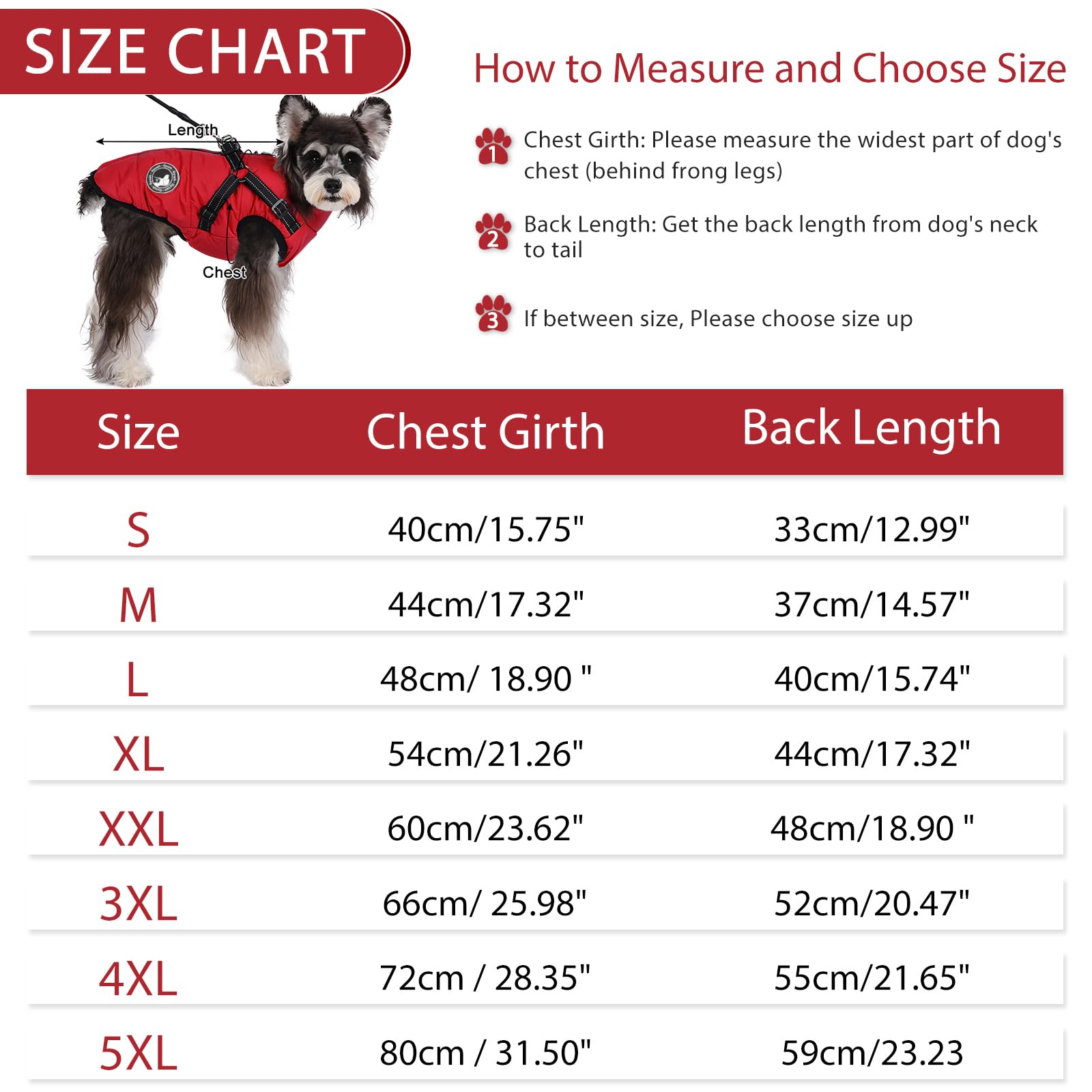 Gyuzh Winter Dog Jacket - Fleece, Waterproof, Reflective Harness For Small To Large Dogs