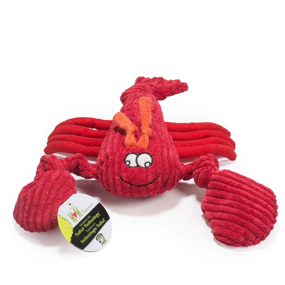 Hugglehounds Knottie Plush Dog Toy - Dog Stuffed Animal Toy, Puppy Toys, Squeaky Dog Toy For Small, Medium & Large Dogs, Durable Plush To Keep Them Busy - Mccracken Lobsta, Large