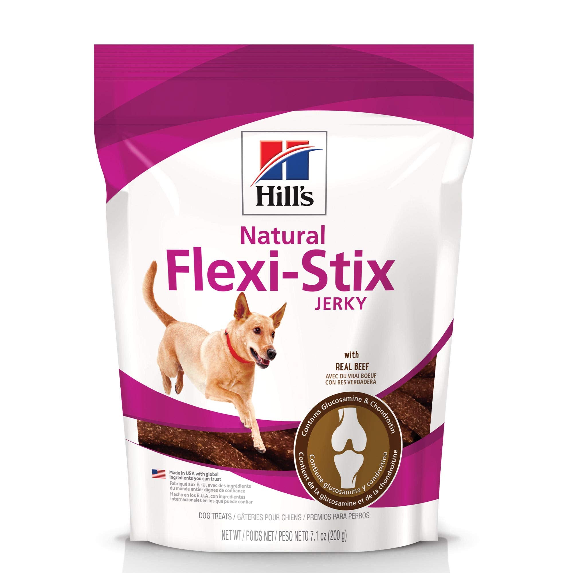 Hills Natural Flexi-Stix Jerky, All Life Stages, Great Taste, Dog Treats, Beef, 7.1 oz Bag