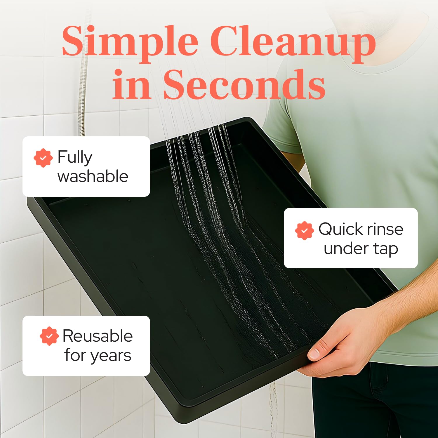 Doggielawn Non-Spill Dog Potty Training Tray - Leak-Proof Hdpe Plastic Grass Pad Holder For Apartments & Urban Homes - Reusable