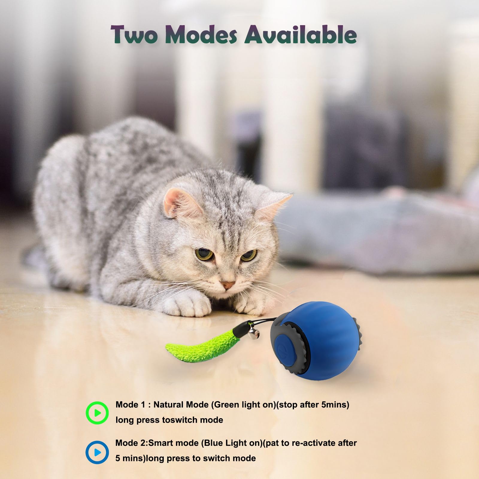 Found Notice Smart Speedy 3.0 Interactive Cat Ball With Auto Obstacle Avoidance - Indoor Kitten Toy For Mental Stimulation & Pla