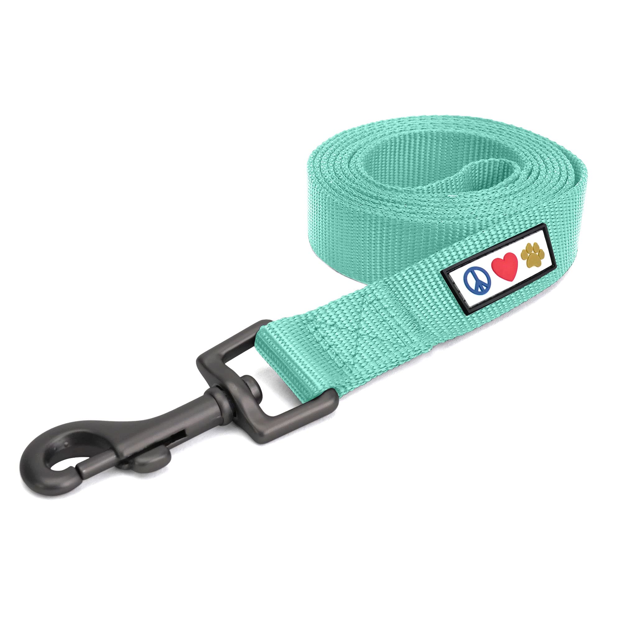 Pawtitas Dog Lead for Small Dogs Comfortable Handle Training Dog Lead 1.8m Long Dog Lead Puppy Lead - Solid Teal Dog Lead for Sm