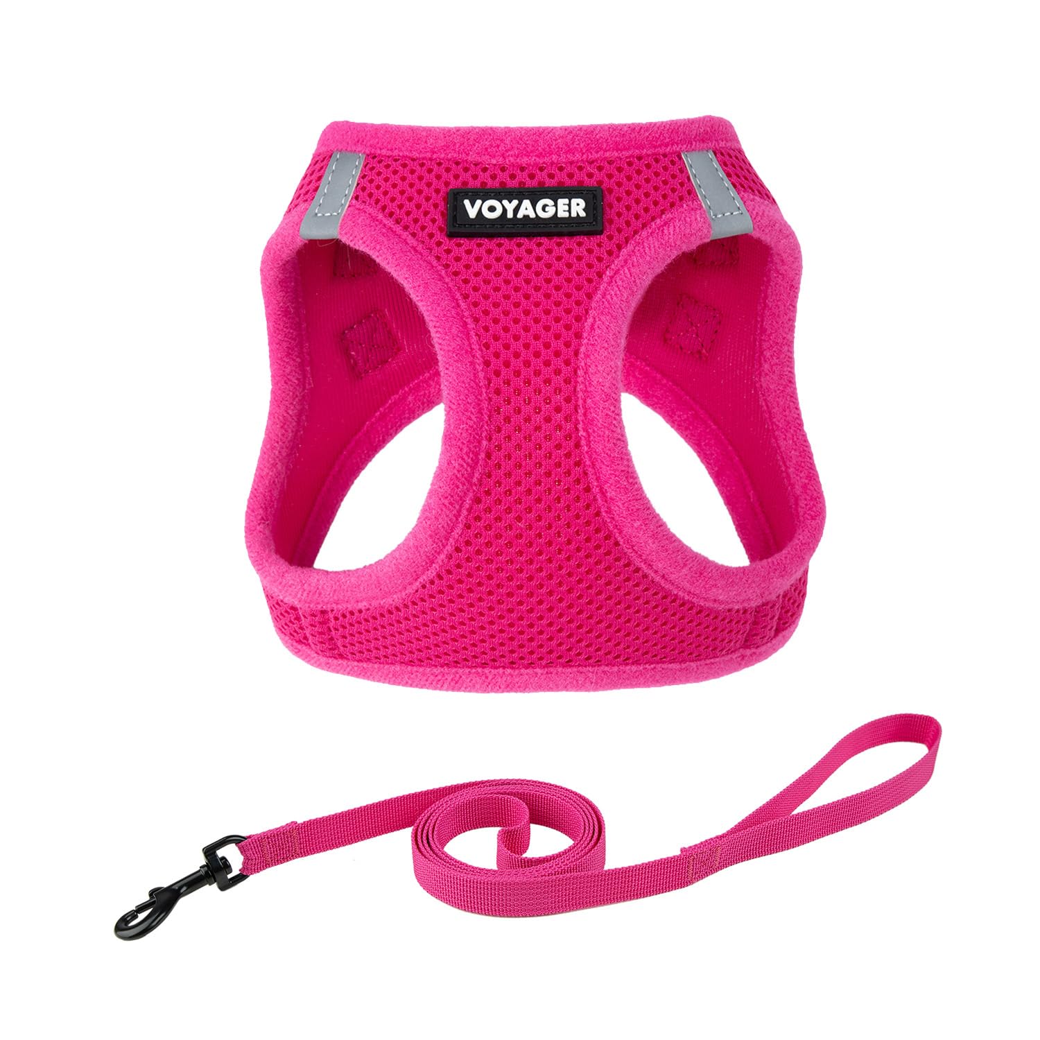Voyager Step-in Pet Harness - All Weather Mesh, Adjustable Step in Harness for Cats and Dogs by Best Pet Supplies - 307S Fuchsia
