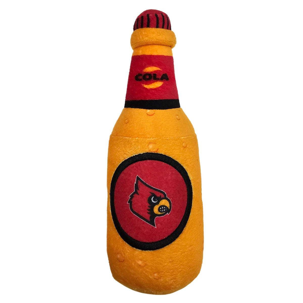 Ncaa Louisville Cardinals Beer Bottle Plush Dog & Cat Squeak Toy- Cutest Stadium Soda Bottle Snack Plush Toy For Dogs & Cats Wit
