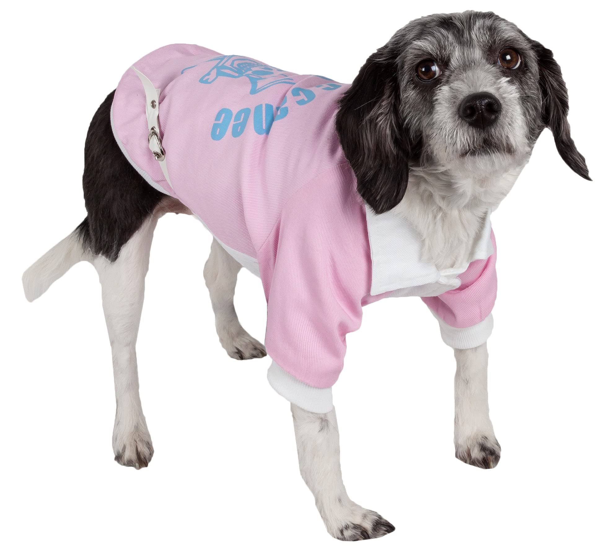 Pet Life Skull and Bones Pet Coat Pink/White MD