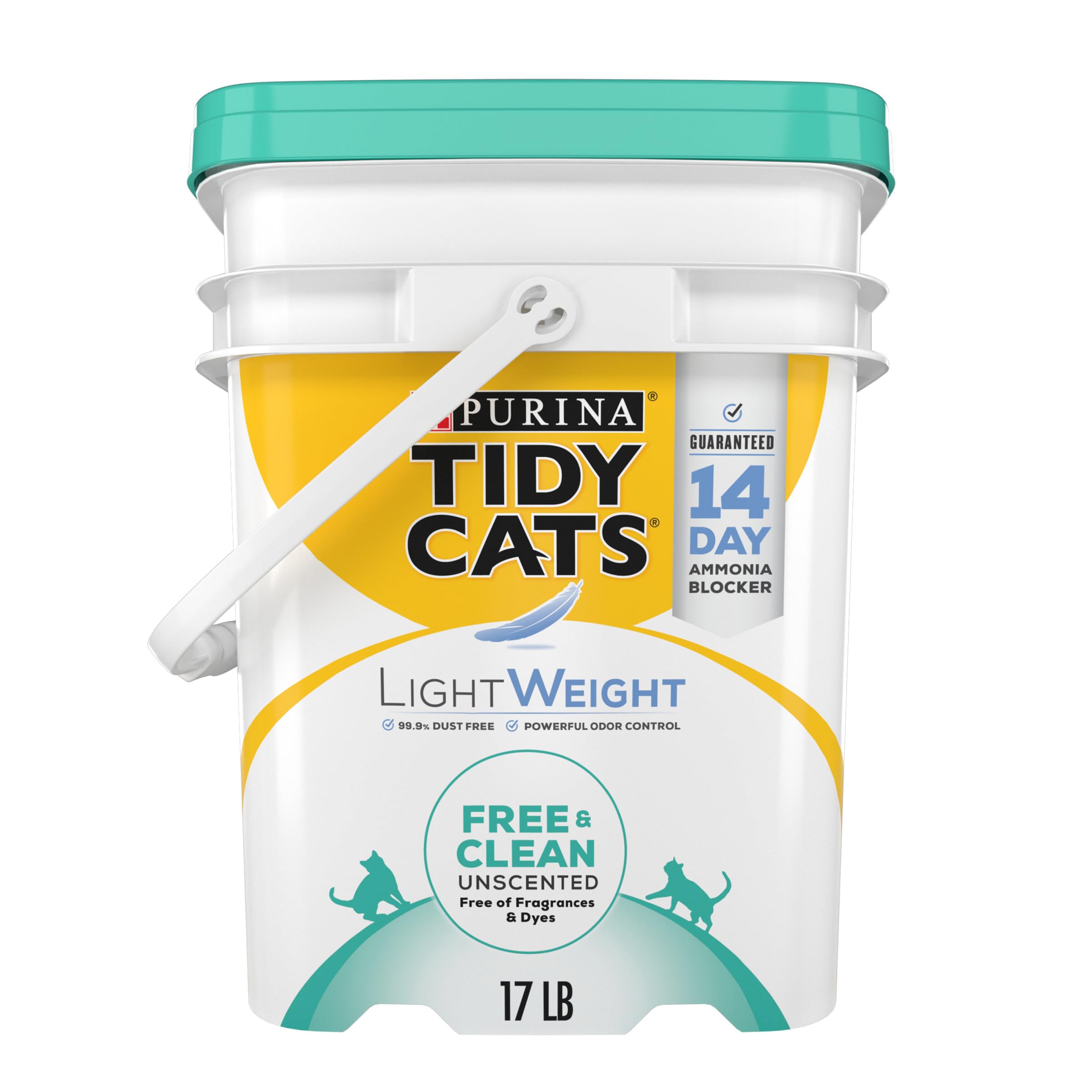 Purina Tidy Cats Low Dust, Clumping Cat Litter Odor Control, Lightweight Free And Clean Unscented, Multi Cat Litter - 17 Pound (Pack Of 1)