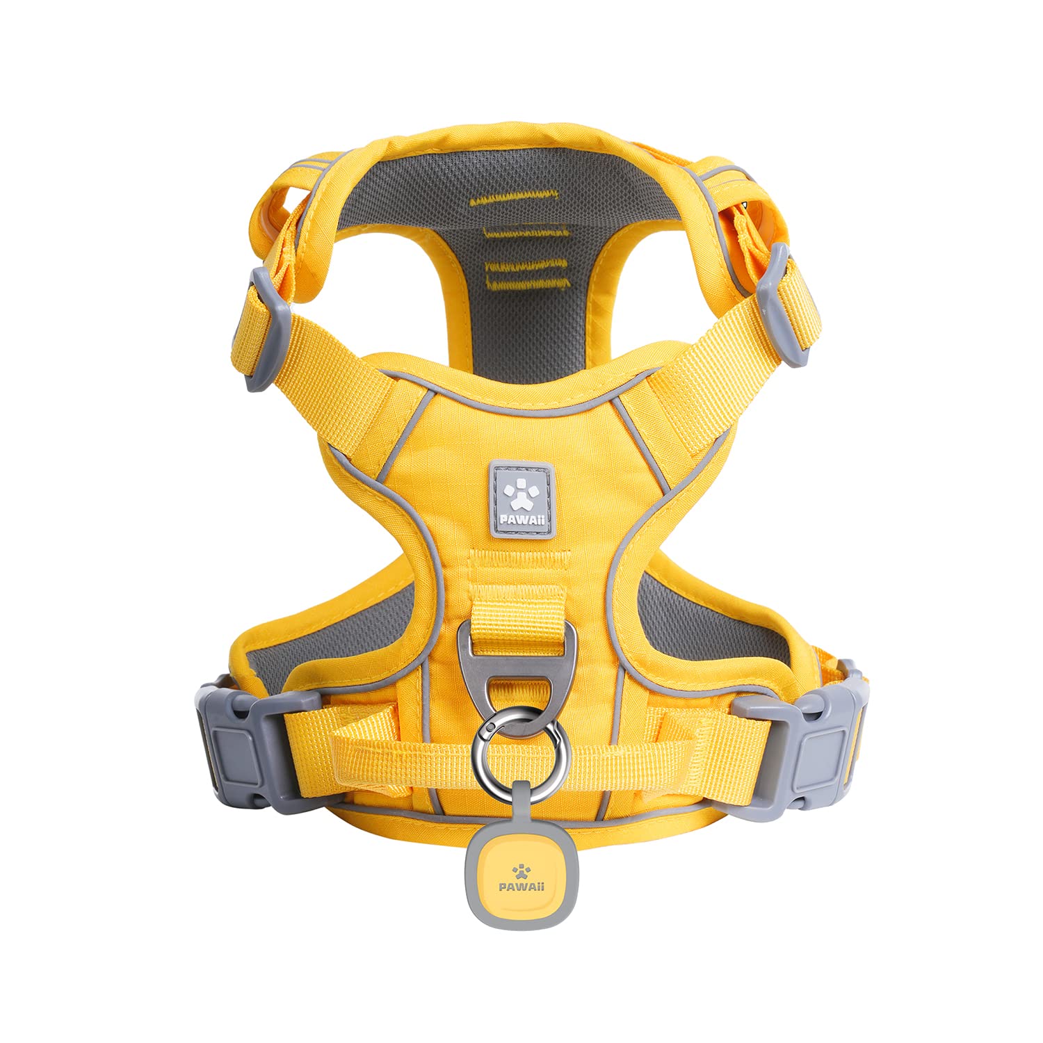 Pawaii Dog Harness For Small Dogs, Dog Harness With Pet Id Tag, No Choke Dog Harness, Adjustable Soft Padded Pet Vest With Easy 