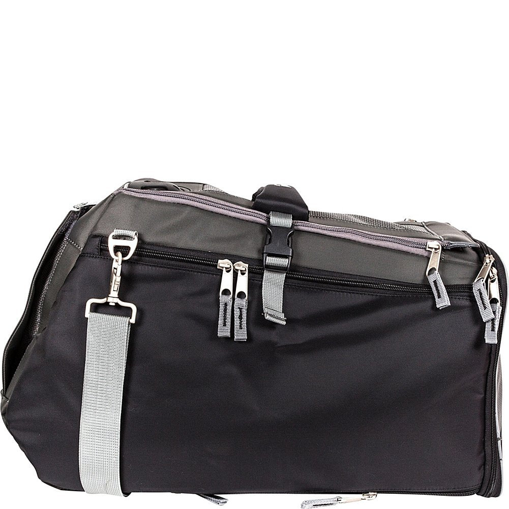 Touchdog 'Modern-Glide' Airline Approved Water-Resistant Sporty Travel Fashion Pet Dog Carrier, One Size, Jet Black