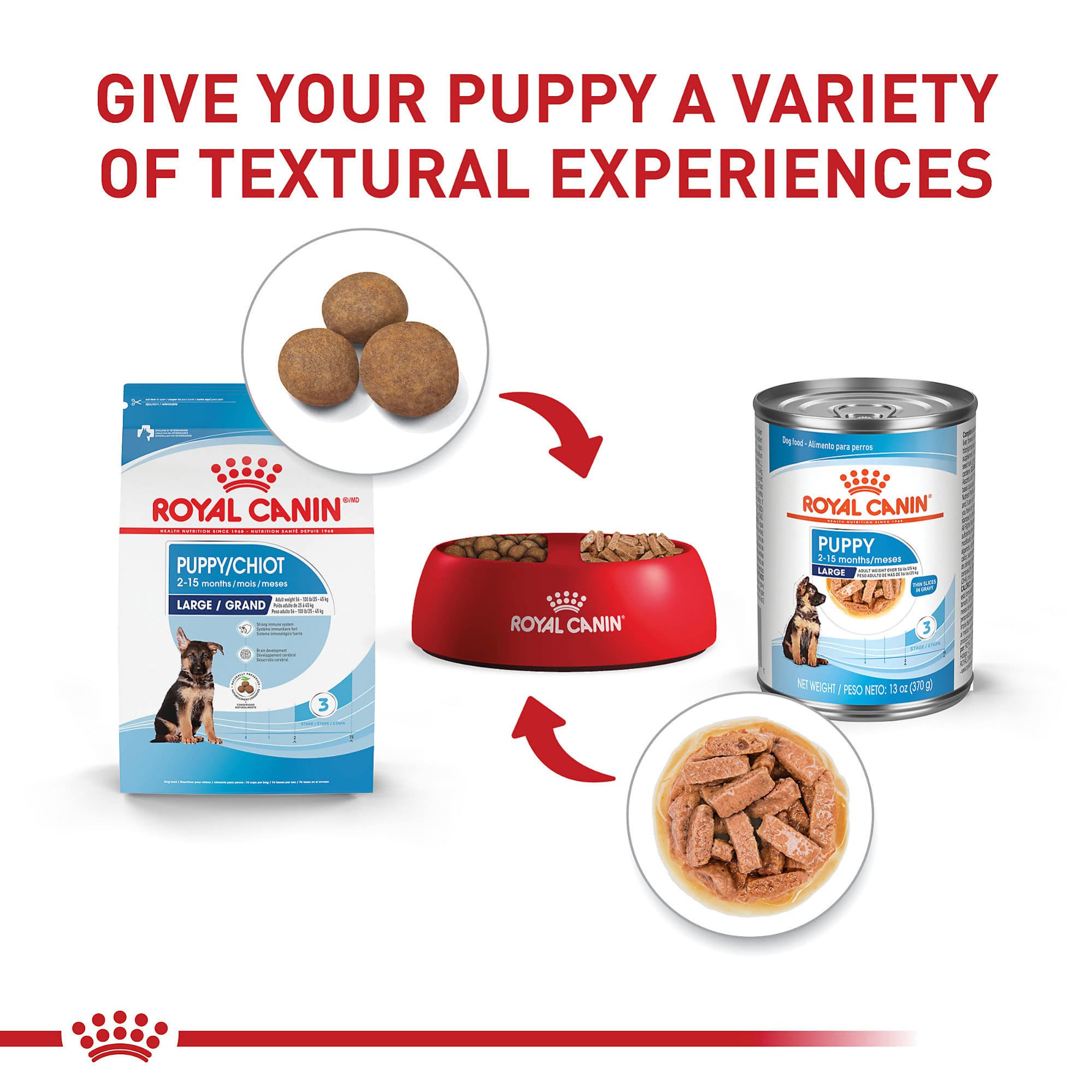 Royal Canin Size Health Nutrition Dry Large Breed Puppy Food, Supports Brain Development, Immune Support and Digestive Health, 3