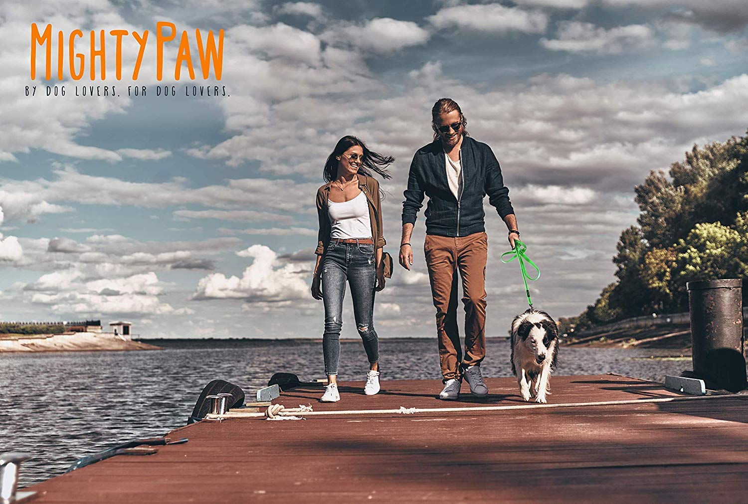 Mighty Paw Waterproof Dog Leash - 100% Waterproof - Will Not Retain Moisture - Innovated Coated Webbing - Easily Wipes Clean - Super Soft Comfort For Your Hands - Adventure Ready Strong And Durable